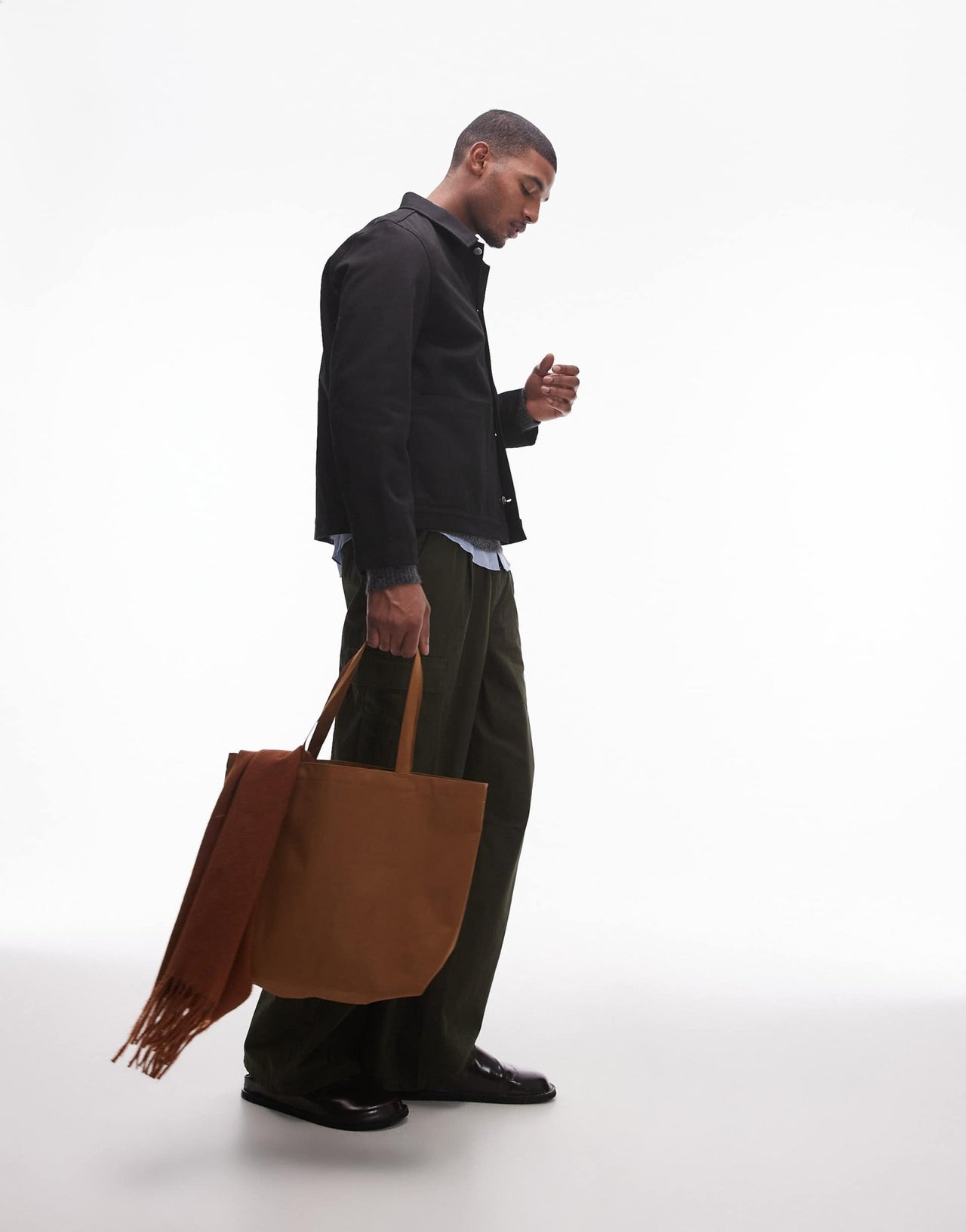 ARKET heavy twill workwear overshirt in black - ASOS Sample Sale EU Store
