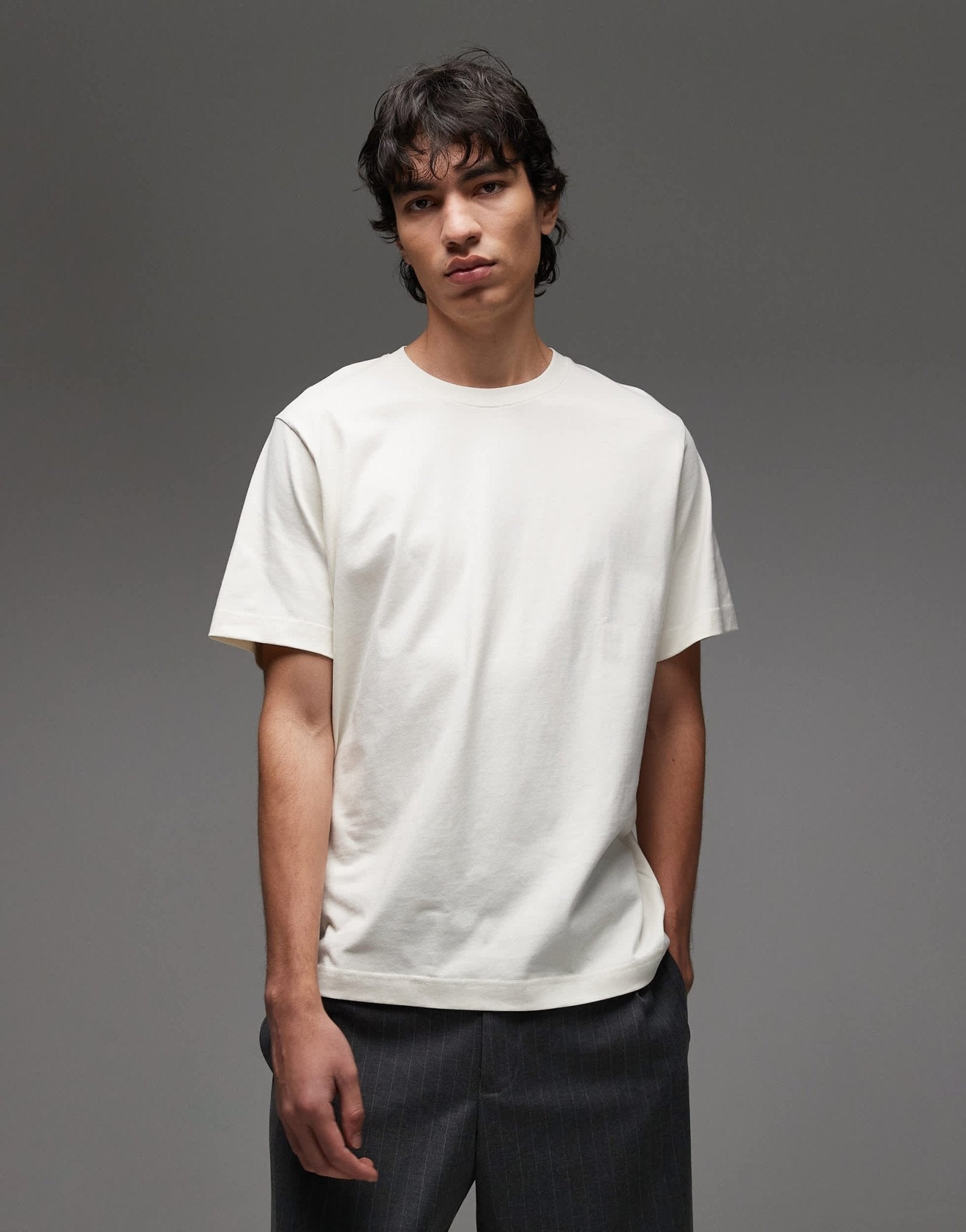 ARKET heavy weight jersey t-shirt in off white - ASOS Sample Sale EU Store
