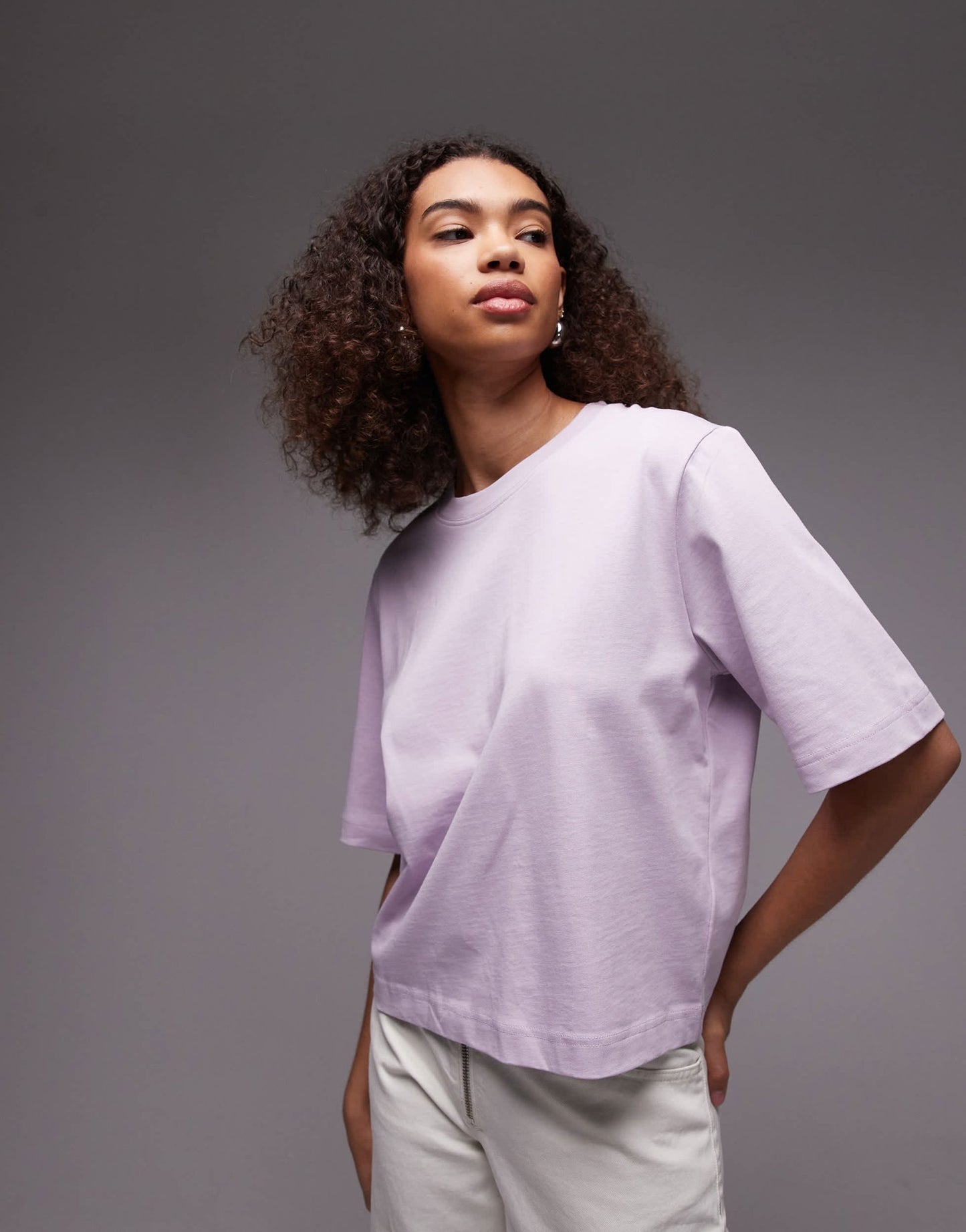 ARKET heavyweight boxy t-shirt in lilac - ASOS Sample Sale EU Store