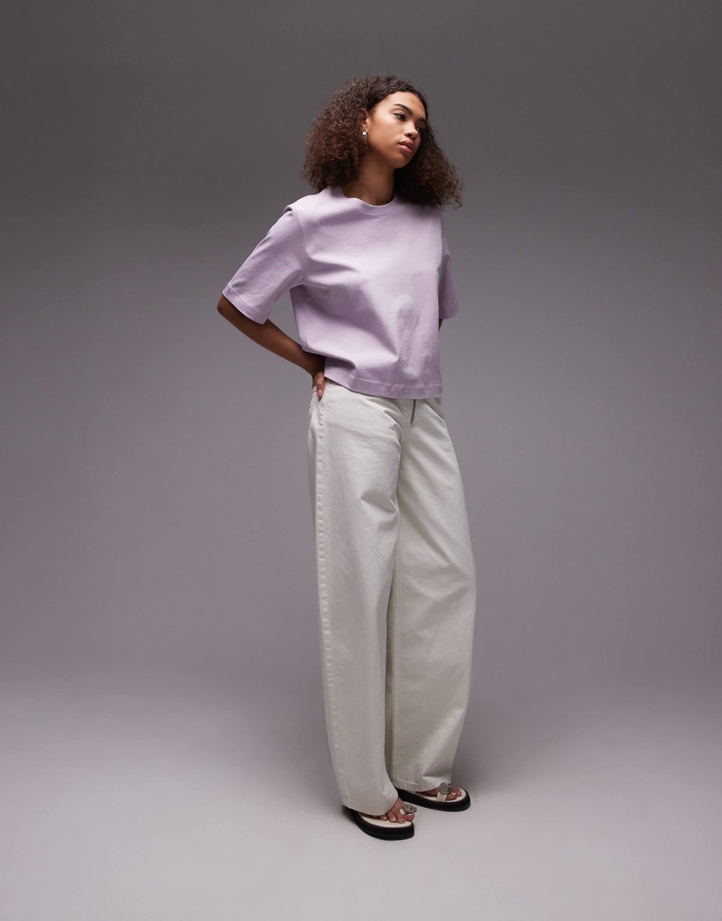ARKET heavyweight boxy t-shirt in lilac - ASOS Sample Sale EU Store