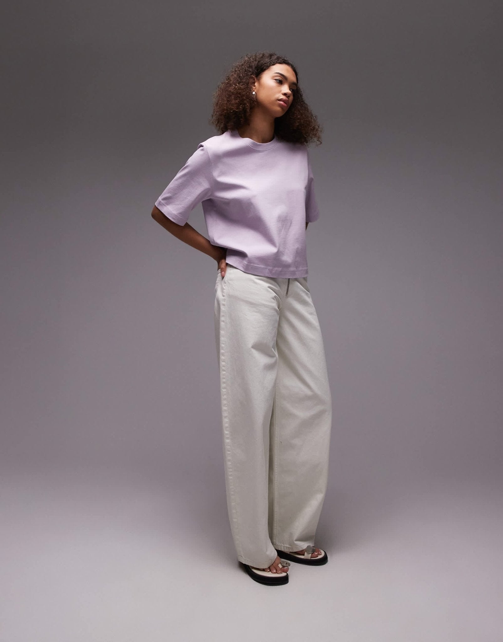 ARKET heavyweight boxy t-shirt in lilac - ASOS Sample Sale EU Store