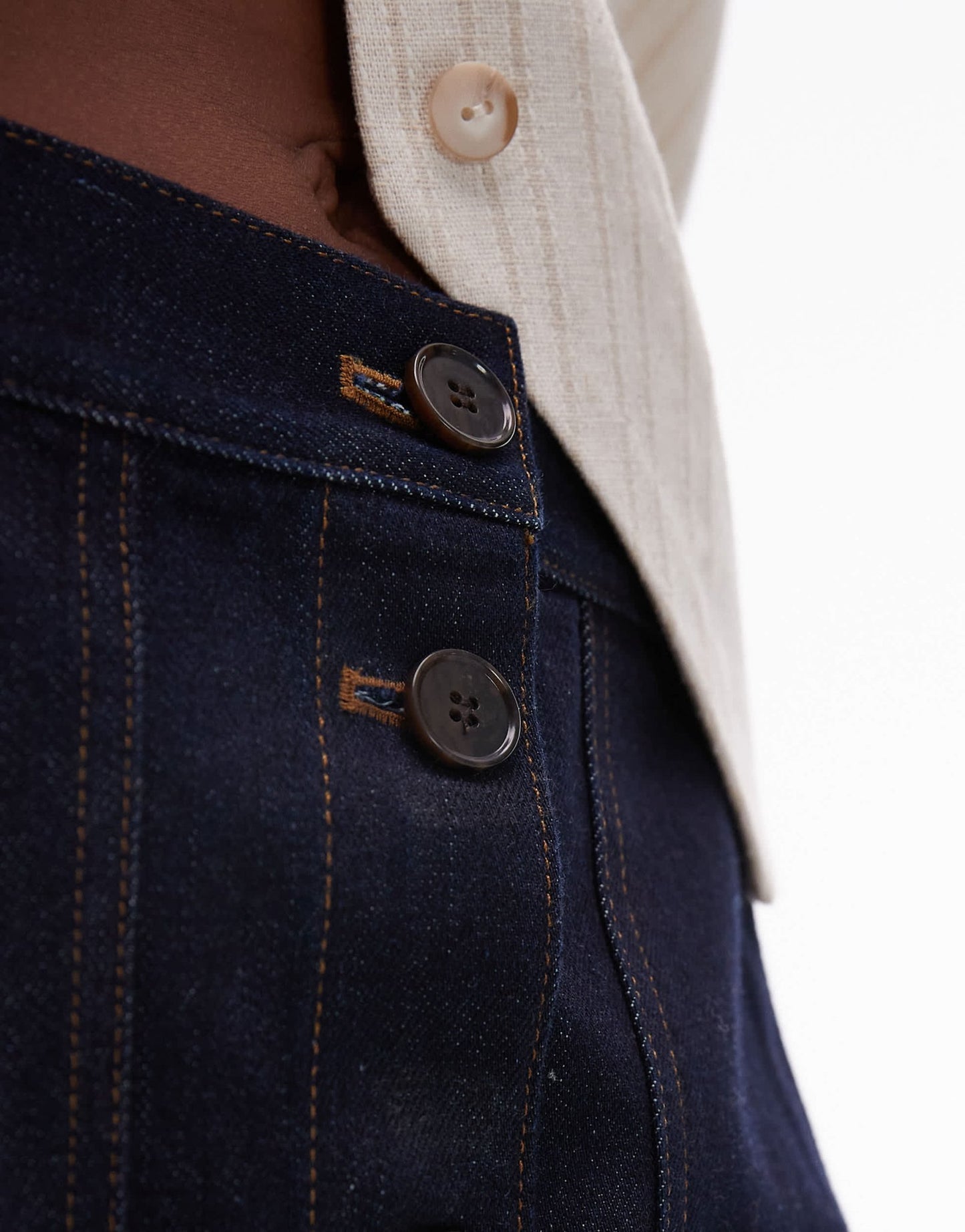 ARKET minimal denim mini skirt in rinse wash indigo blue - ASOS Sample Sale EU Store