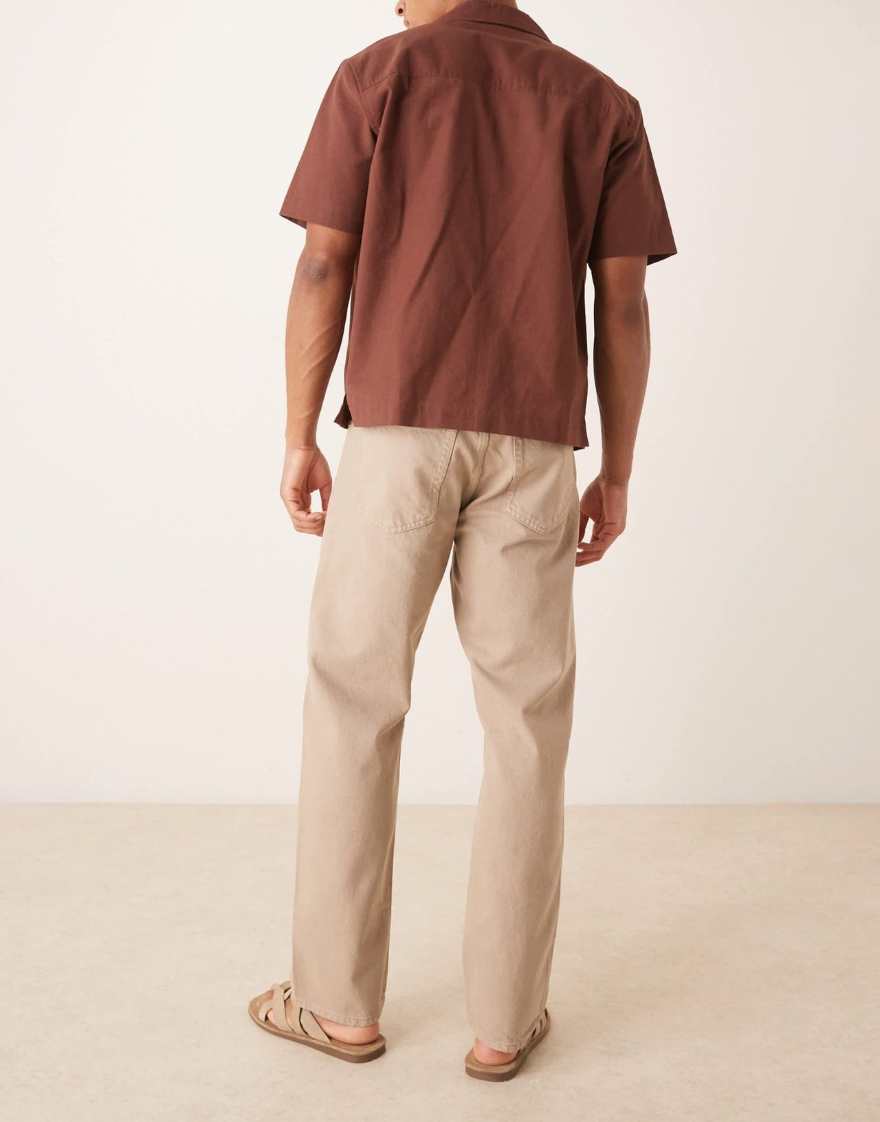 ARKET Ocean loose fit jeans in beige pigment wash - ASOS Sample Sale EU Store