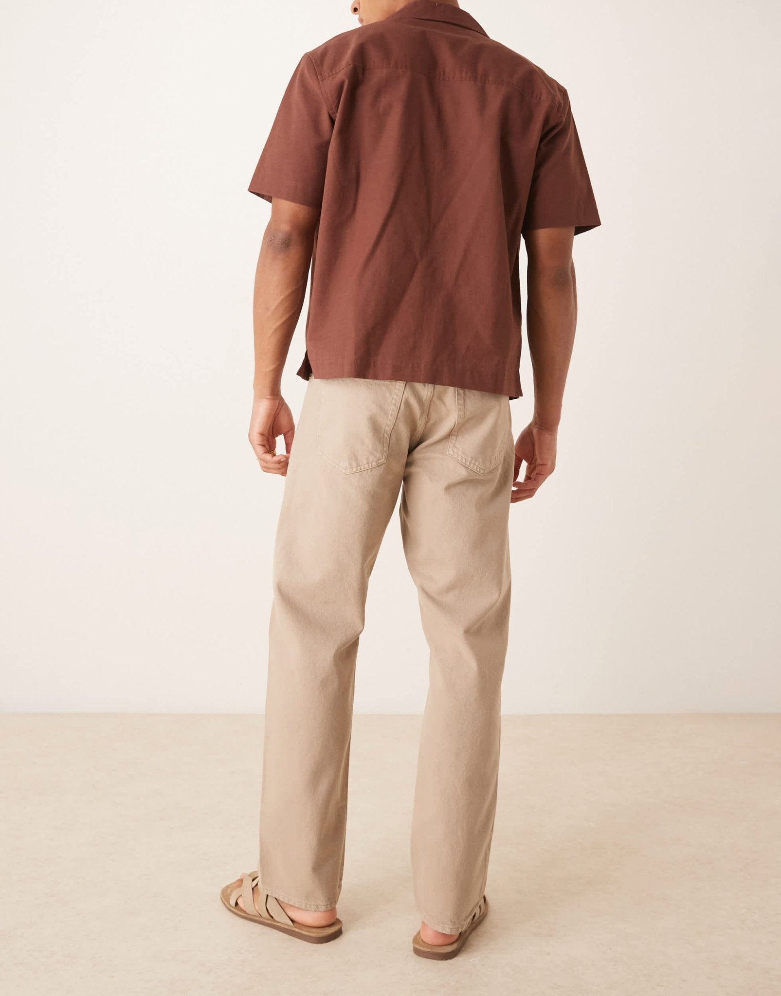 ARKET Ocean loose fit jeans in beige pigment wash - ASOS Sample Sale EU Store