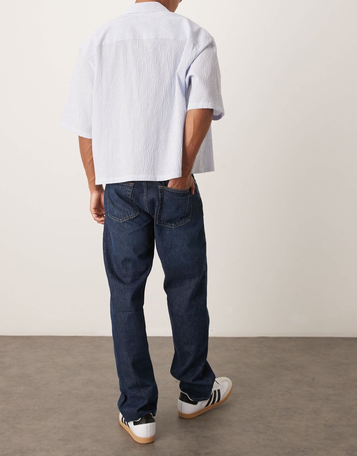 ARKET Ocean loose straight leg jeans in deep blue wash - ASOS Sample Sale EU Store