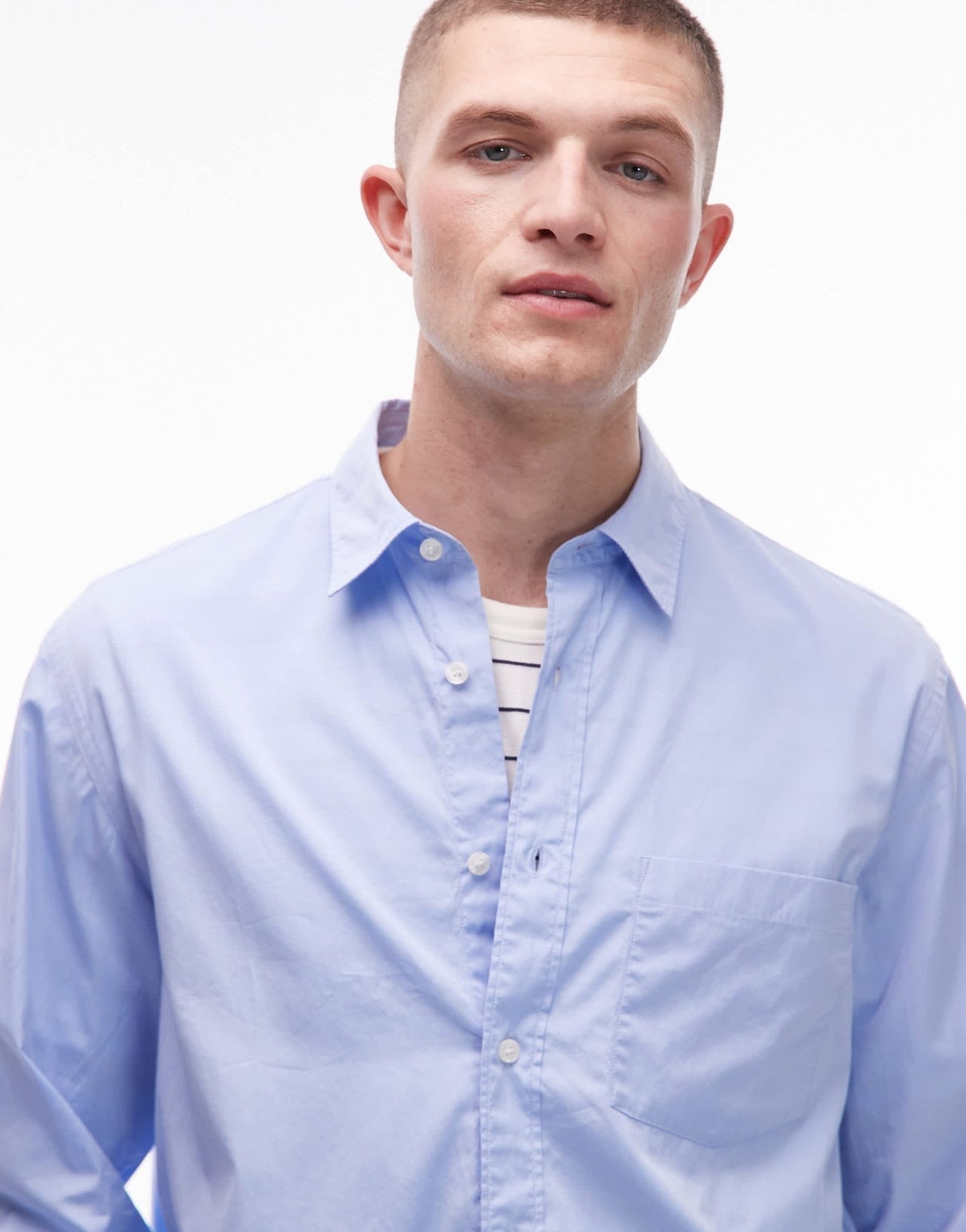 ARKET relaxed fit poplin shirt in blue - ASOS Sample Sale EU Store