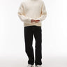 ARKET relaxed fit trousers with flat front in black