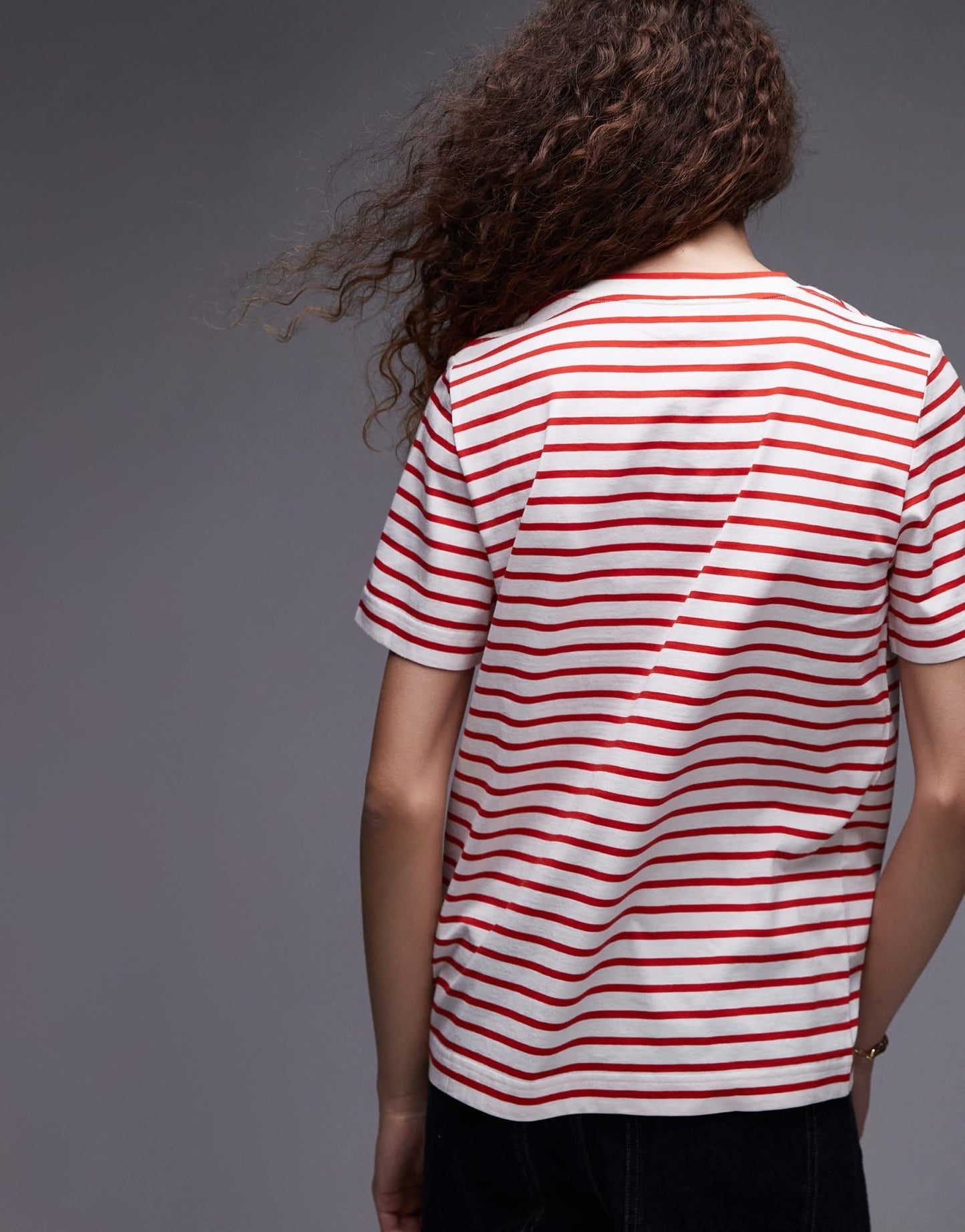 ARKET short sleeve t-shirt in pink and red stripes - ASOS Sample Sale EU Store