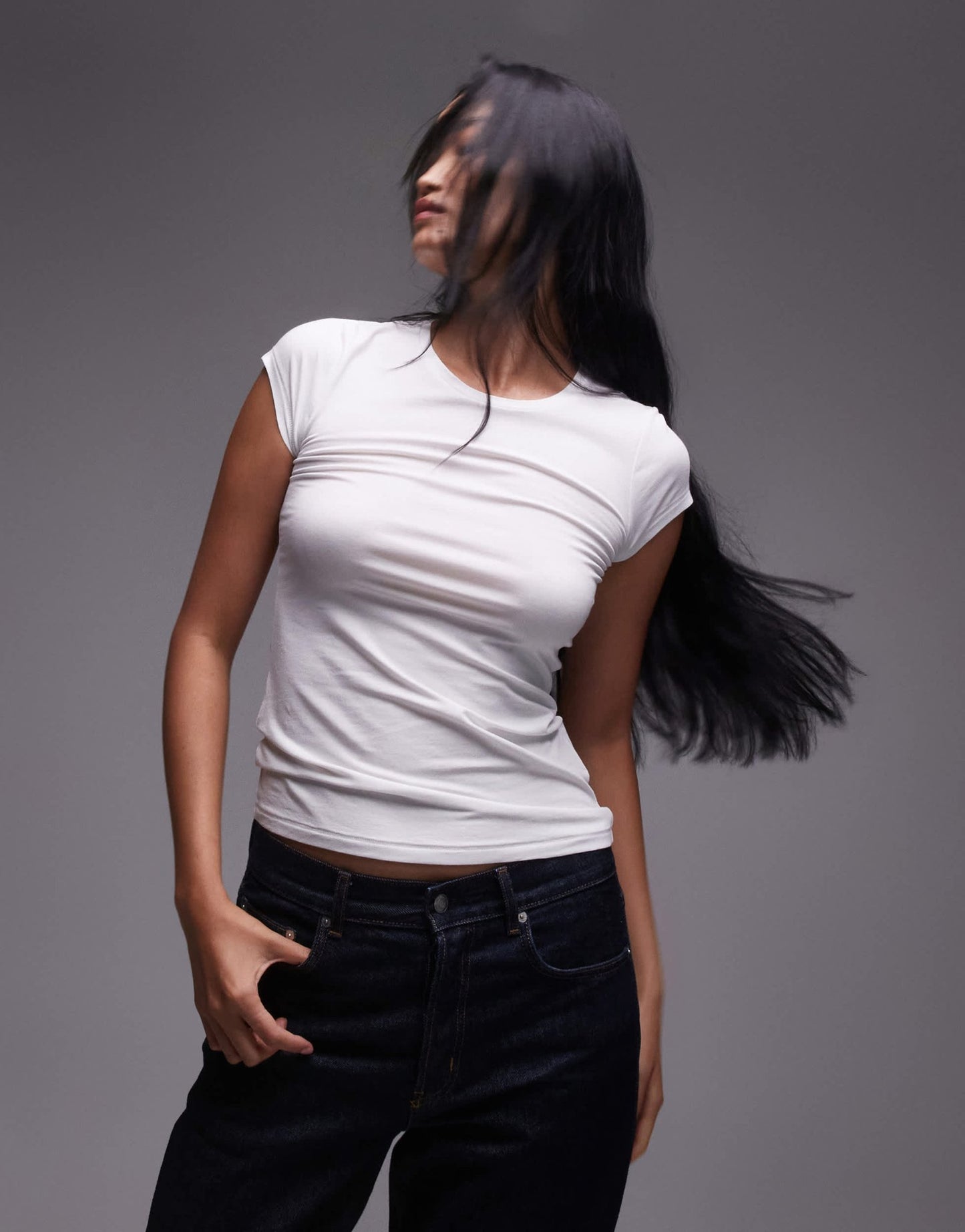 ARKET supersoft slim fit short sleeve t-shirt in white - ASOS Sample Sale EU Store