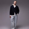 ARKET textured alpaca blend cardigan in navy