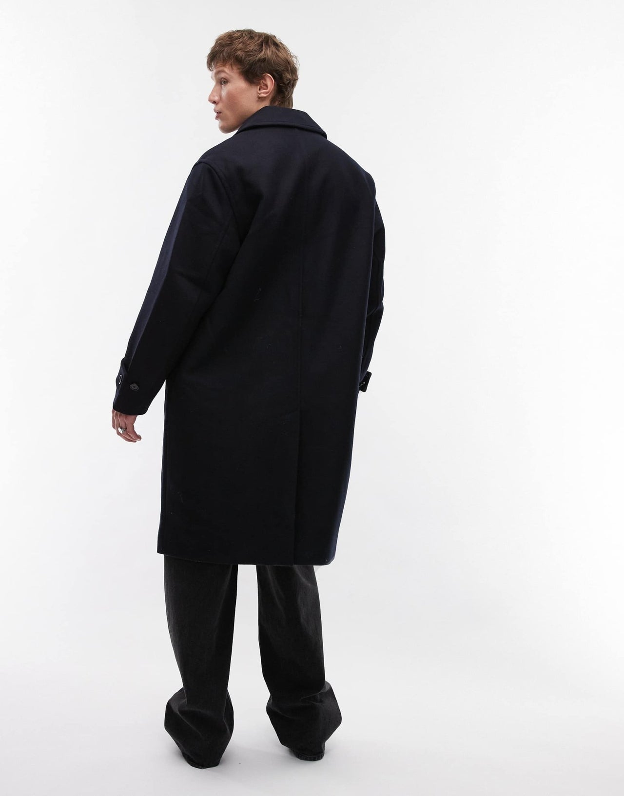 ARKET wool blend overcoat in blue - ASOS Sample Sale EU Store