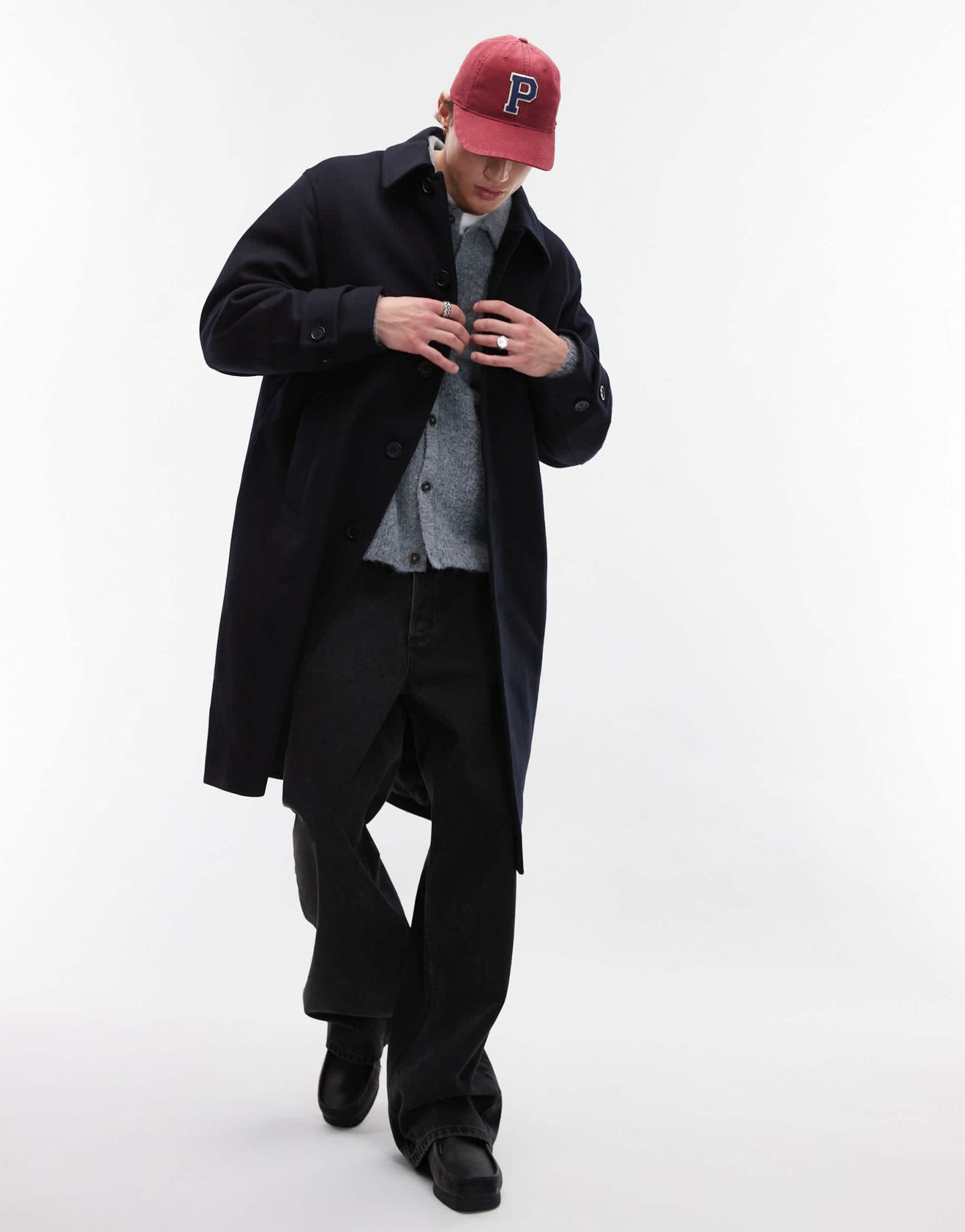 ARKET wool blend overcoat in blue - ASOS Sample Sale EU Store
