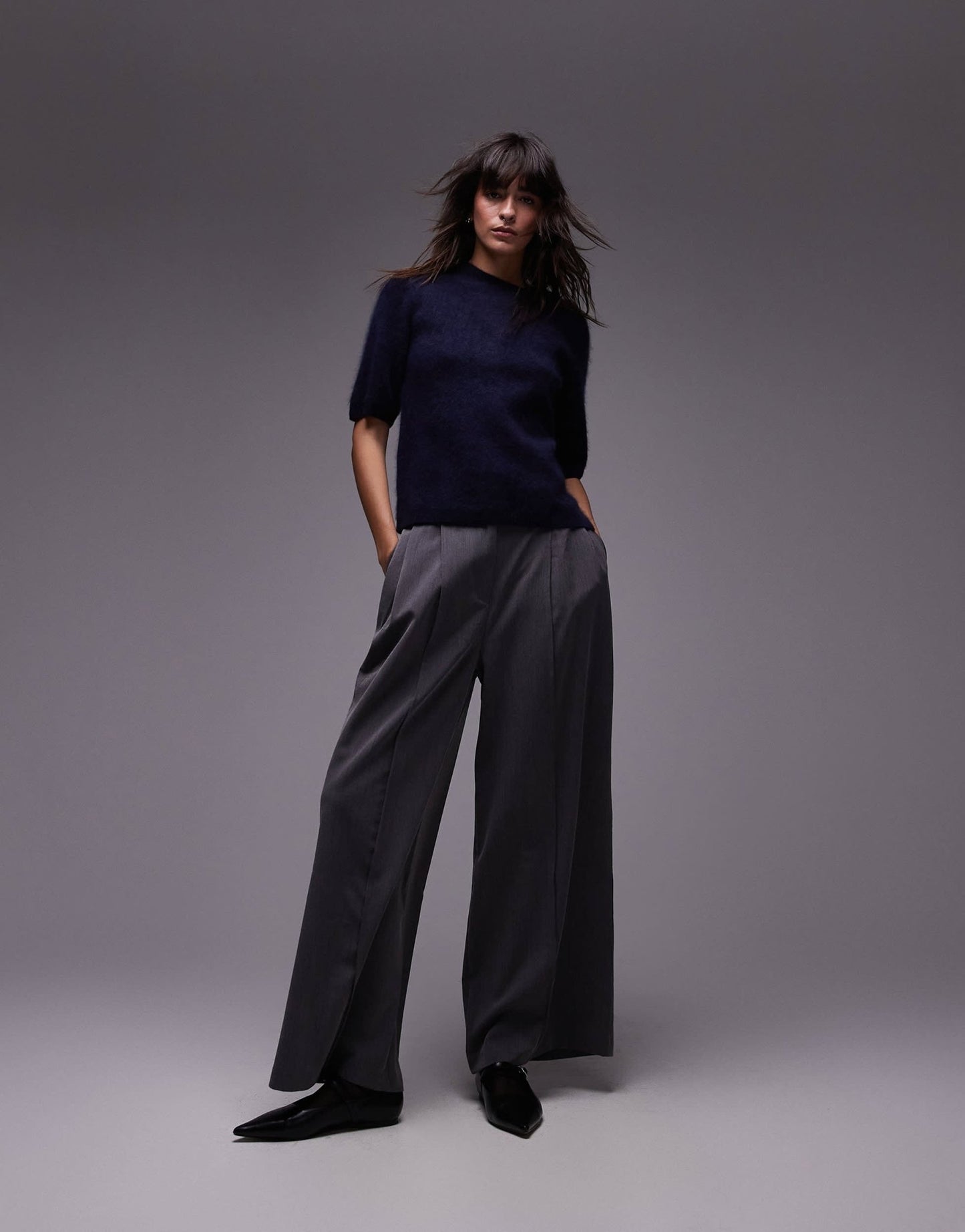 ARKET wool supersoft plush knit sweater with crew neck in blue - ASOS Sample Sale EU Store