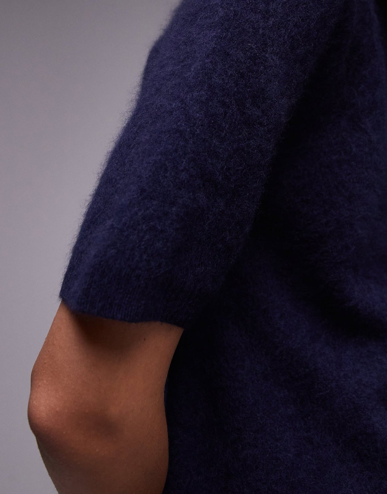 ARKET wool supersoft plush knit sweater with crew neck in blue - ASOS Sample Sale EU Store