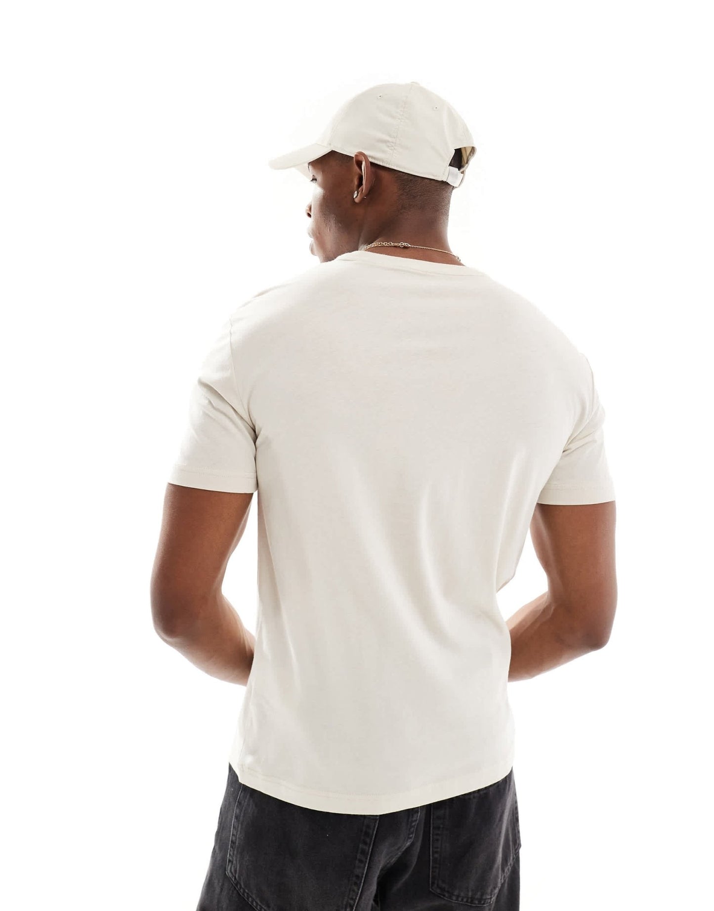 Armani EA7 large chest logo t-shirt in beige - ASOS Sample Sale EU Store