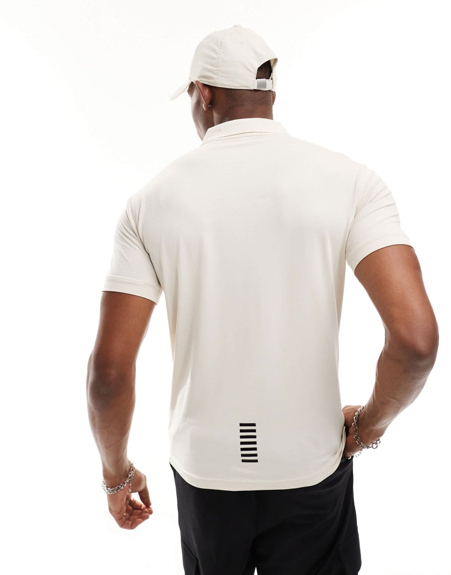 Armani EA7 logo jersey polo in beige - ASOS Sample Sale EU Store