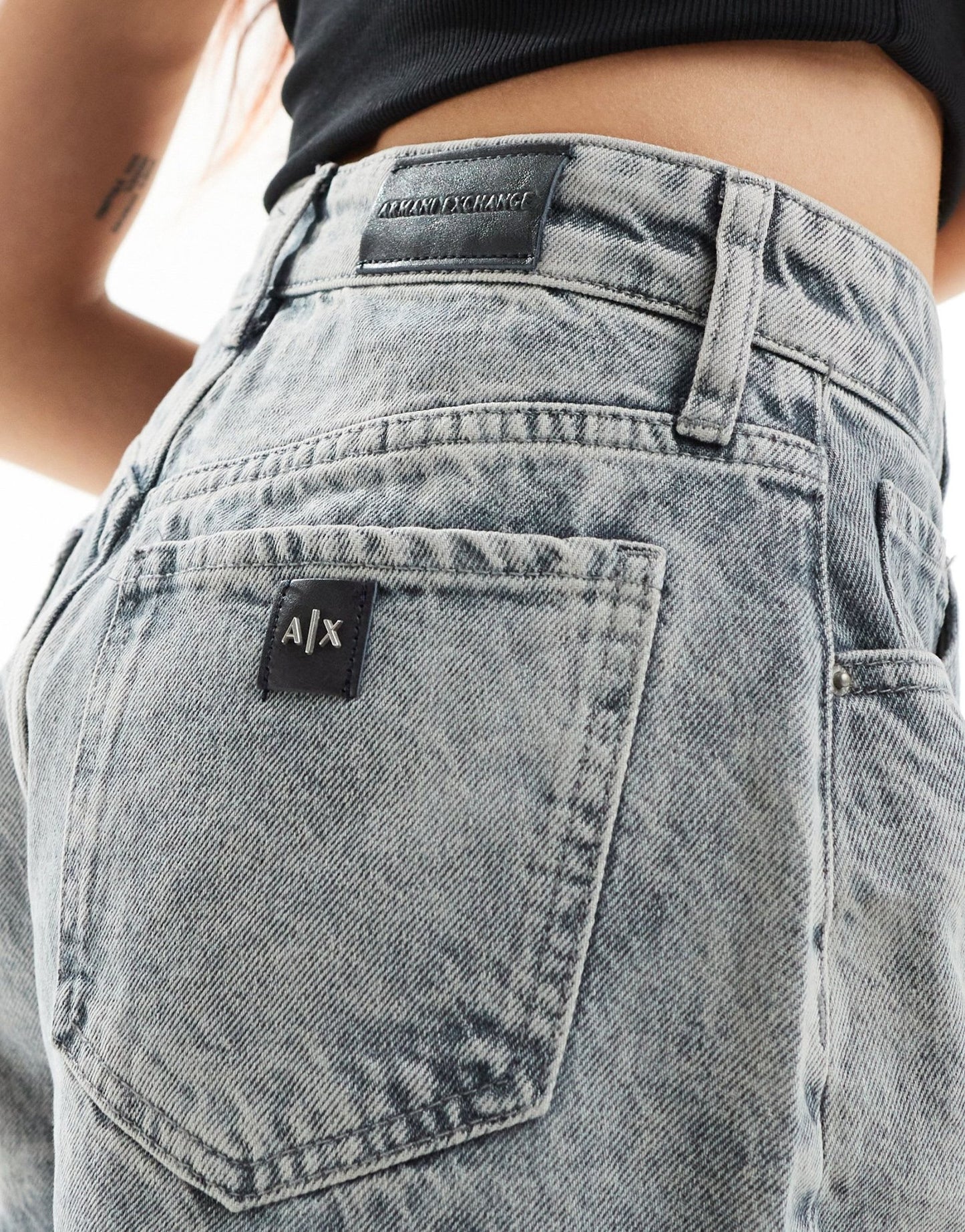 Armani Exchange baggy shorts 5 pockets in grey denim - ASOS Sample Sale EU Store