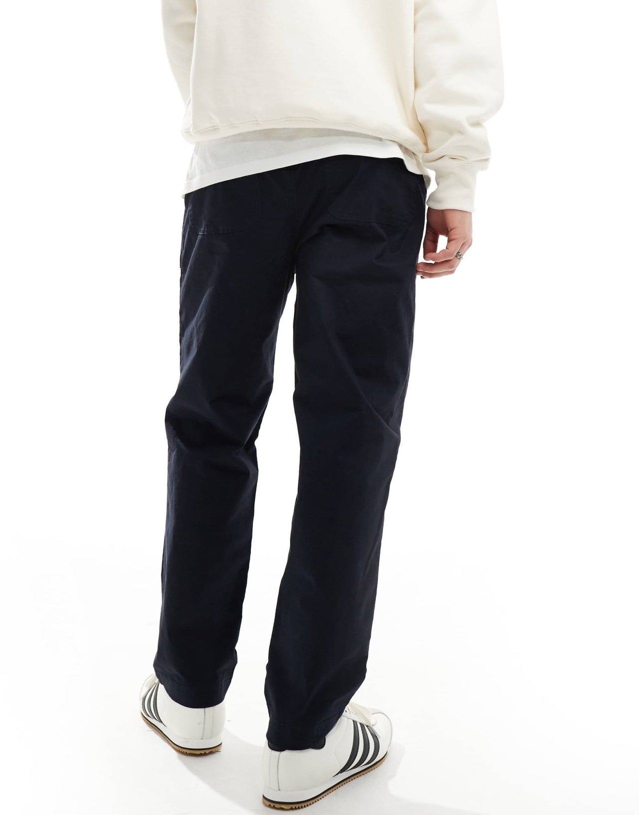 Armani Exchange drawstring tailoring fabric trousers in navy - ASOS Sample Sale EU Store