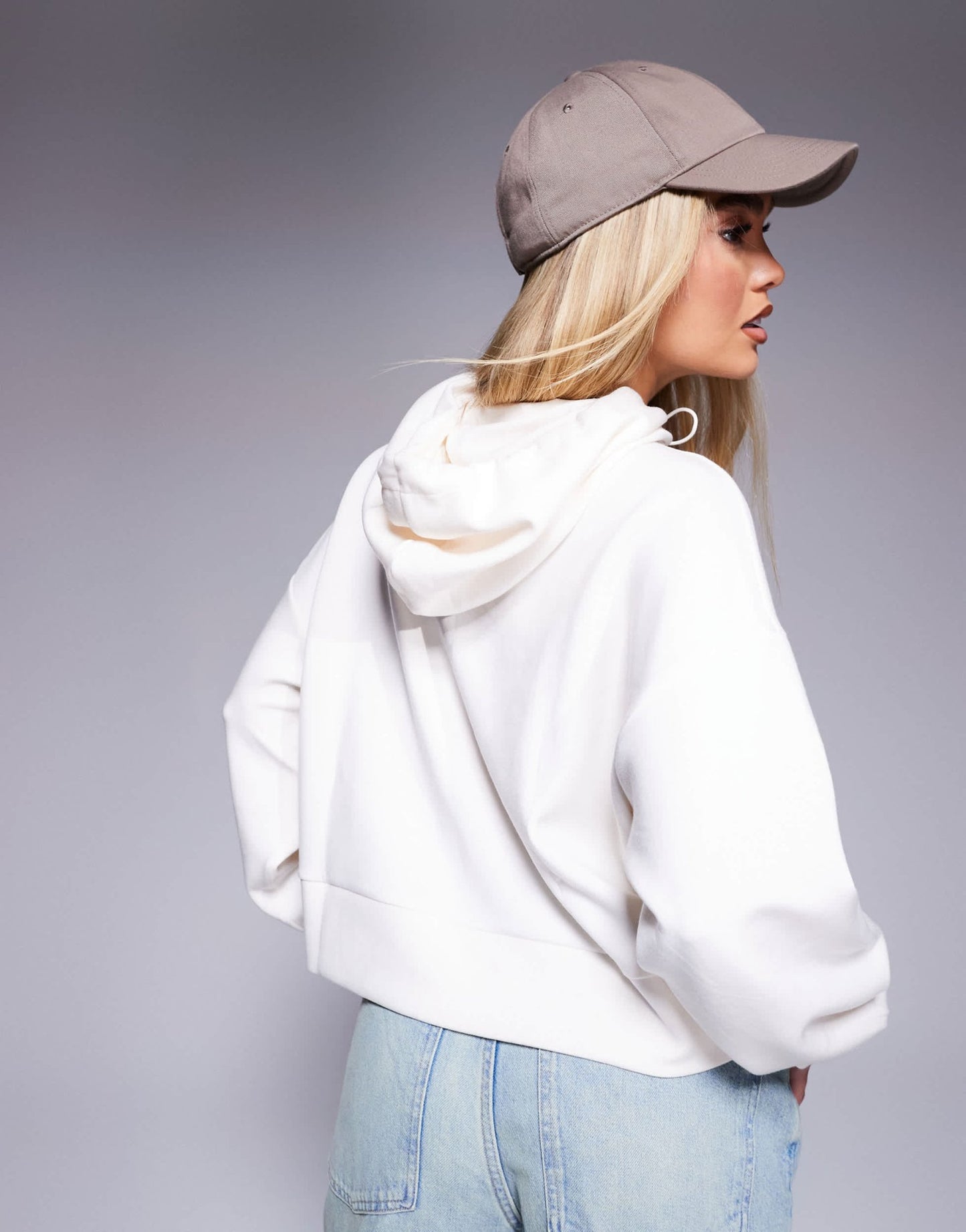 Armani Exchange hoodie with emebllished logo in cream - ASOS Sample Sale EU Store