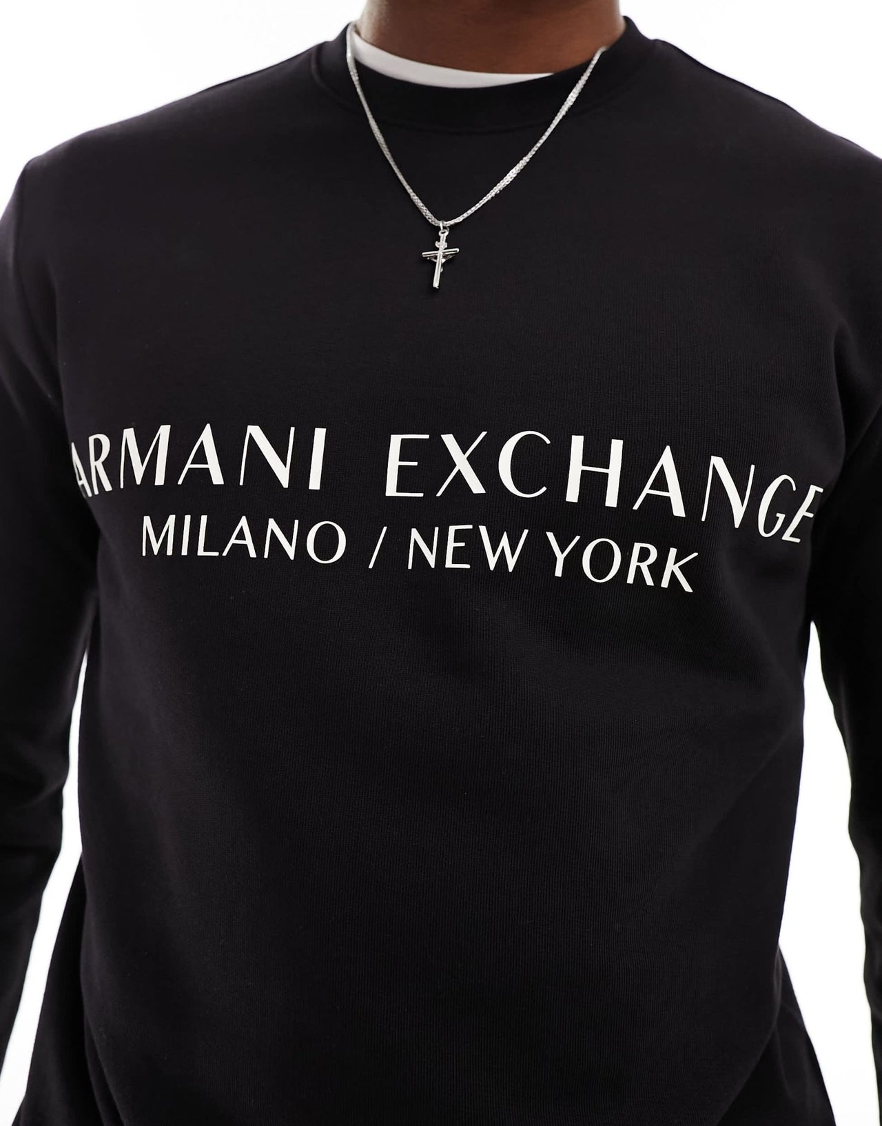 Armani Exchange linear logo sweatshirt in black CO - ORD - ASOS Sample Sale EU Store