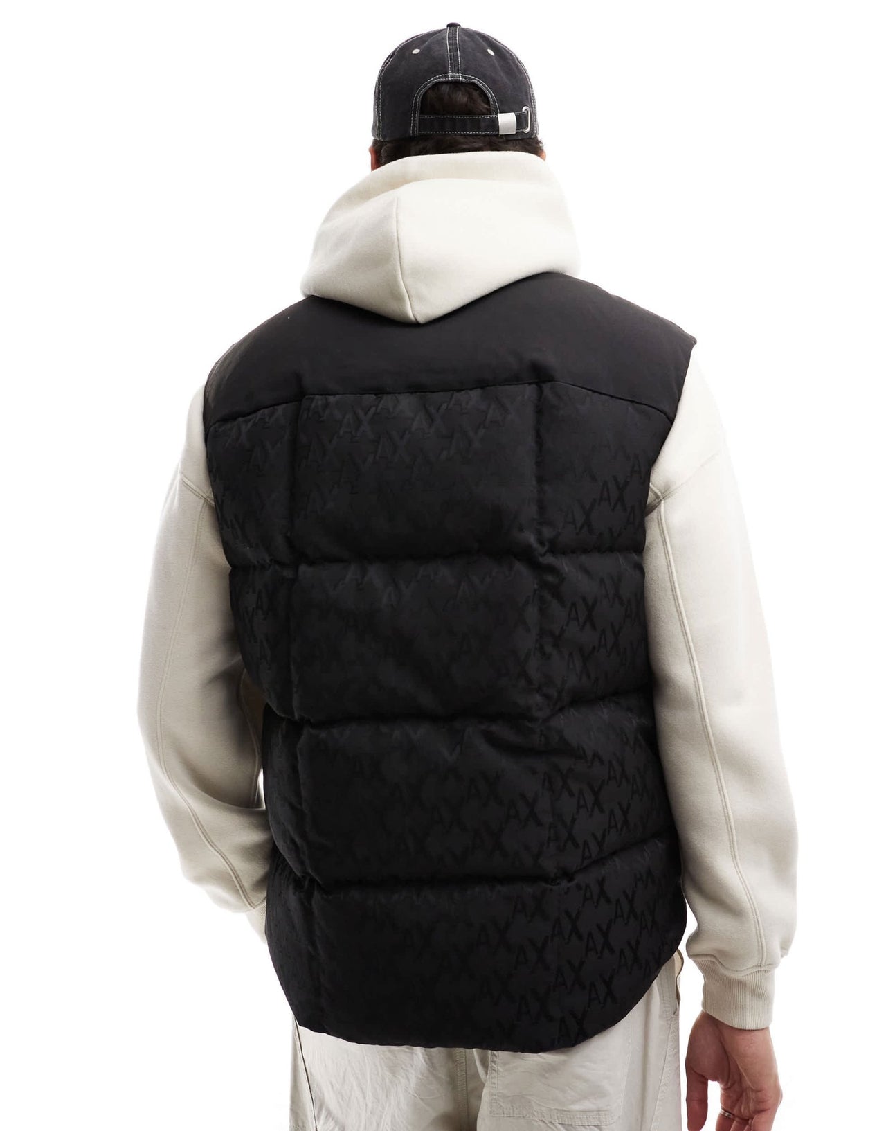 Armani Exchange logo puffer gilet in black - ASOS Sample Sale EU Store
