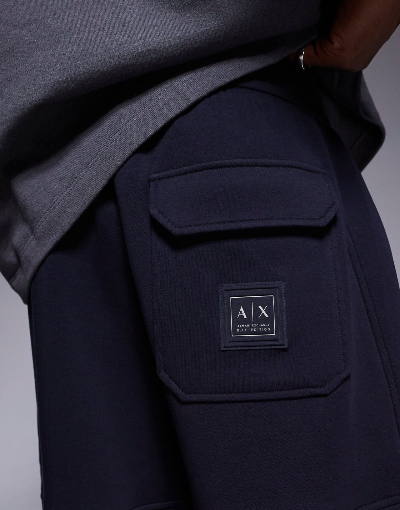 Armani Exchange logo sweat shorts in navy - ASOS Sample Sale EU Store