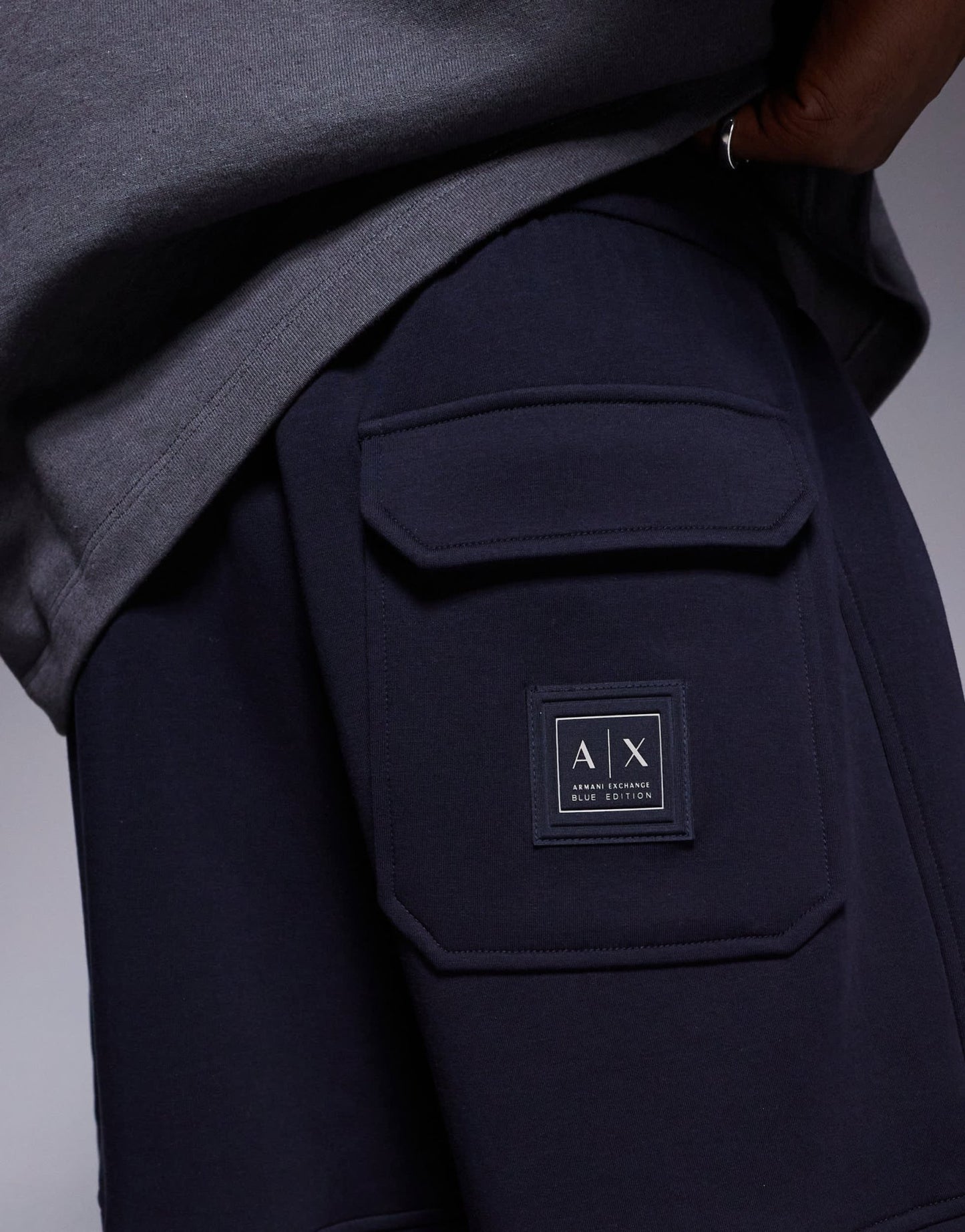 Armani Exchange logo sweat shorts in navy - ASOS Sample Sale EU Store