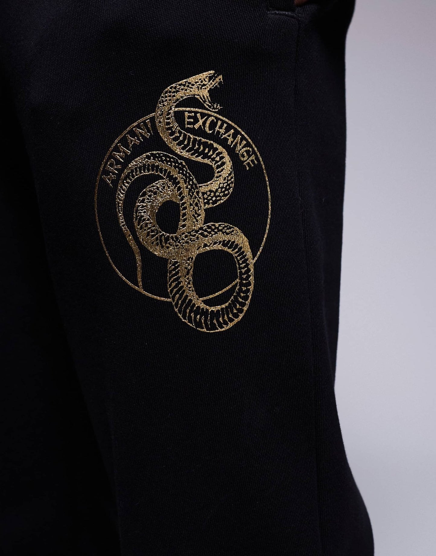 Armani Exchange lunar capsule snake joggers in black - ASOS Sample Sale EU Store