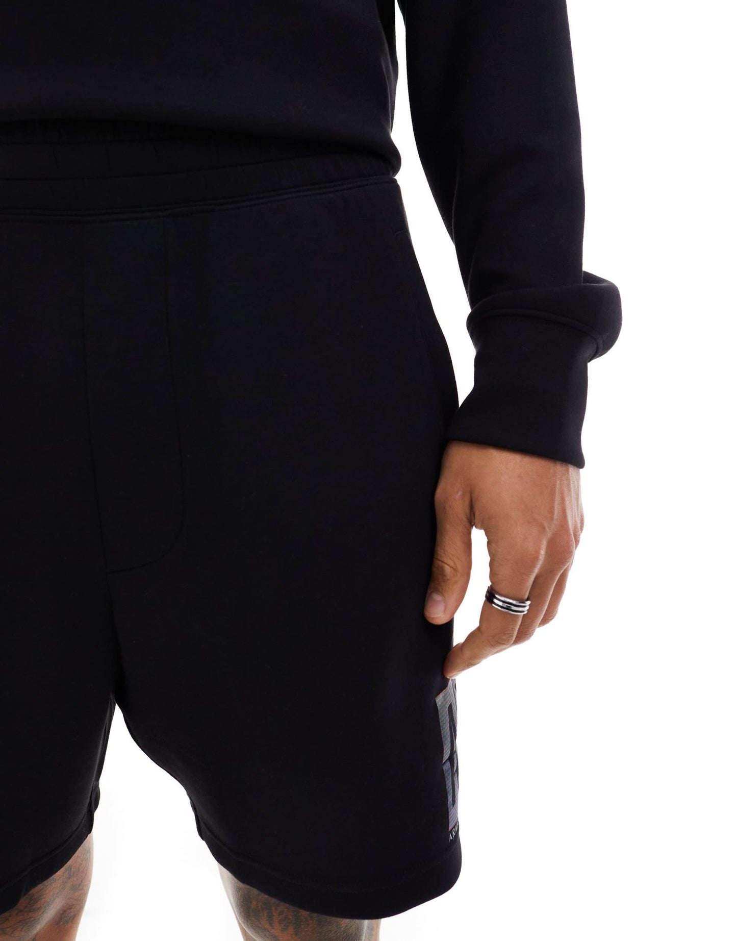 Armani Exchange side box logo sweat shorts in black co - ord - ASOS Sample Sale EU Store