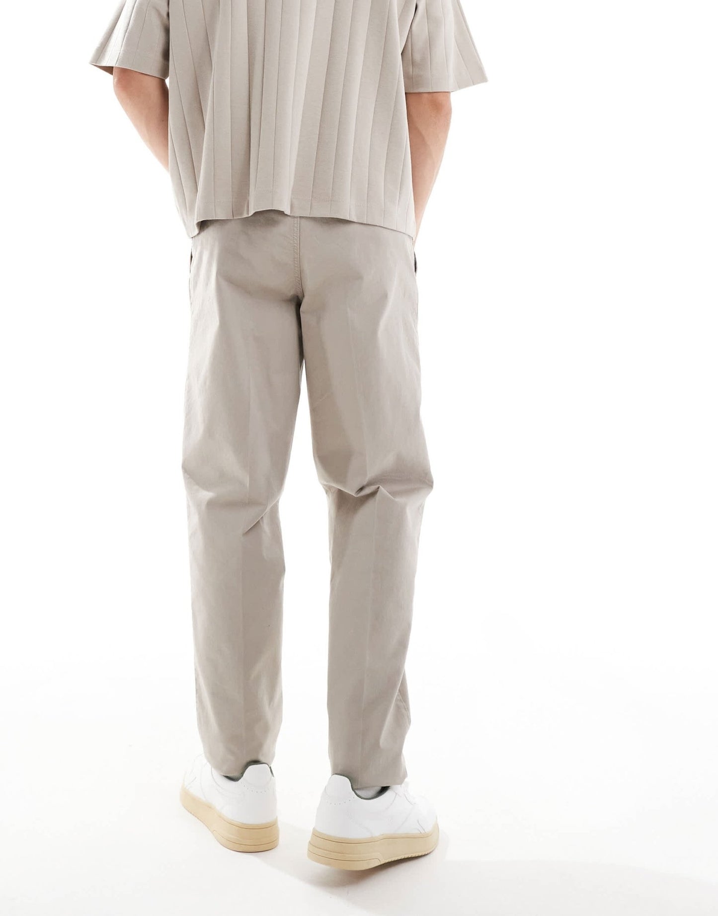 Armani Exchange soft tailored trouser in beige - ASOS Sample Sale EU Store