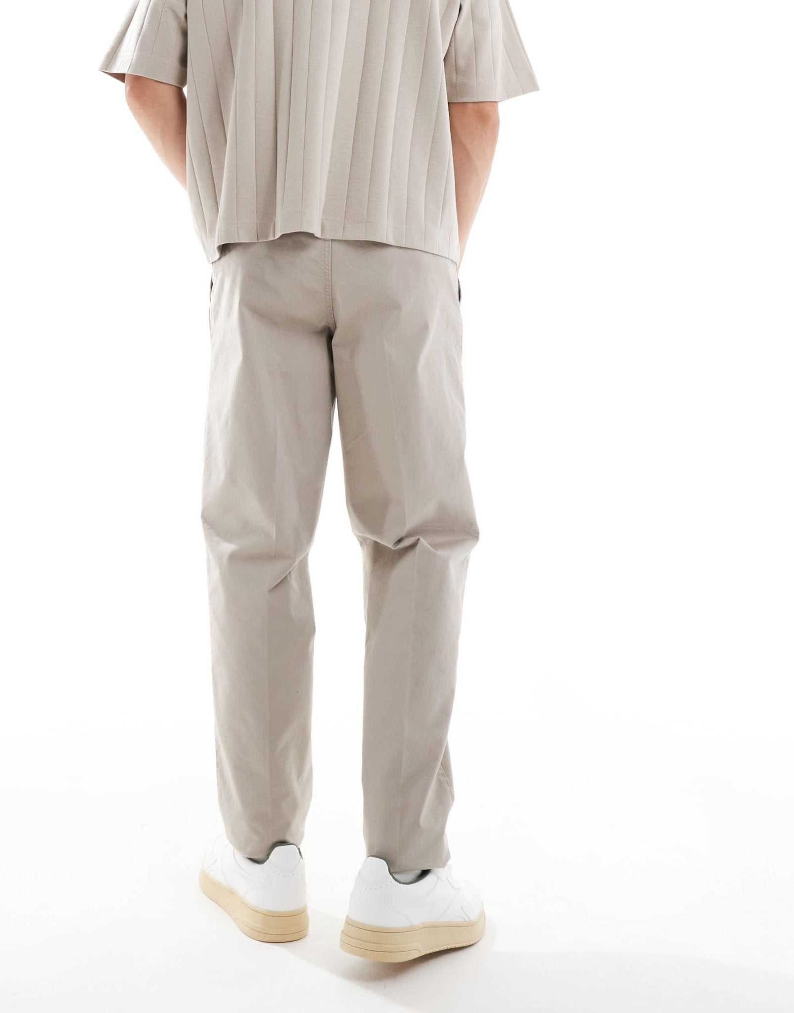 Armani Exchange soft tailored trouser in beige - ASOS Sample Sale EU Store