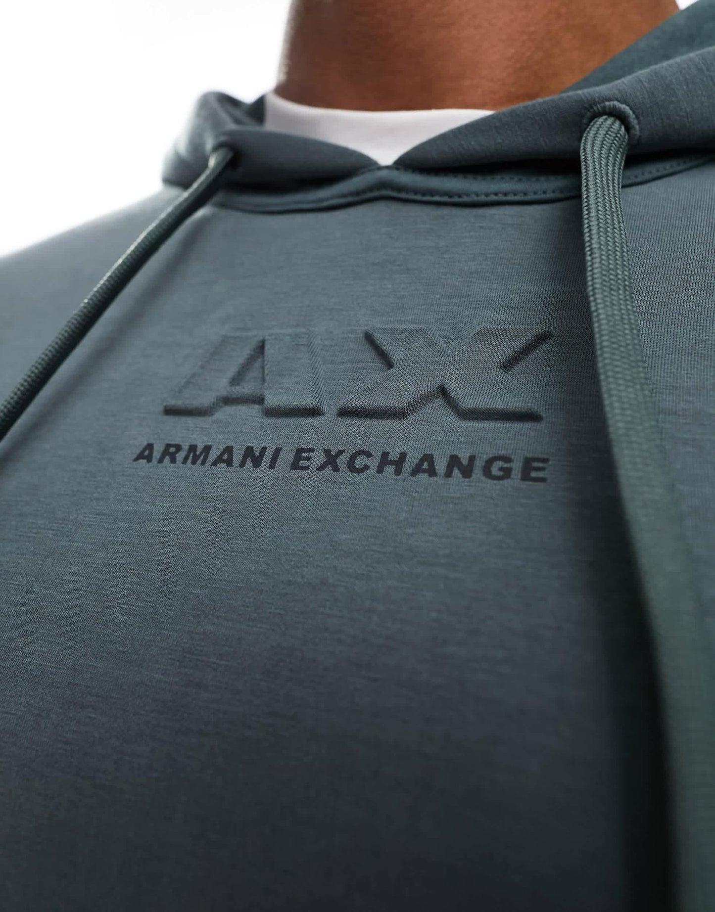 Armani Exchange tonal centre logo hoodie in charcoal CO - ORD - ASOS Sample Sale EU Store