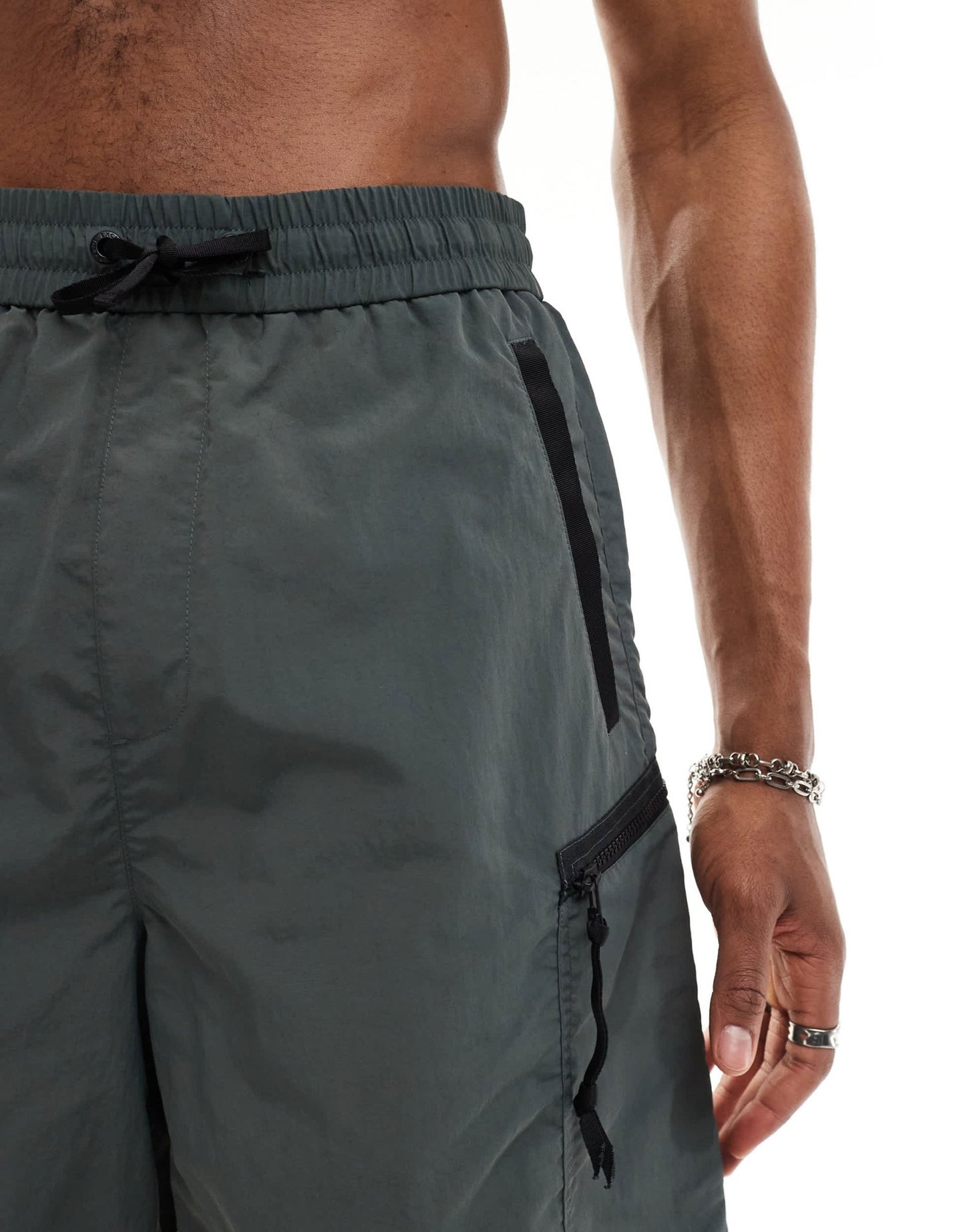 Armani Exchange tonal taping cargo shorts in charcoal CO - ORD - ASOS Sample Sale EU Store