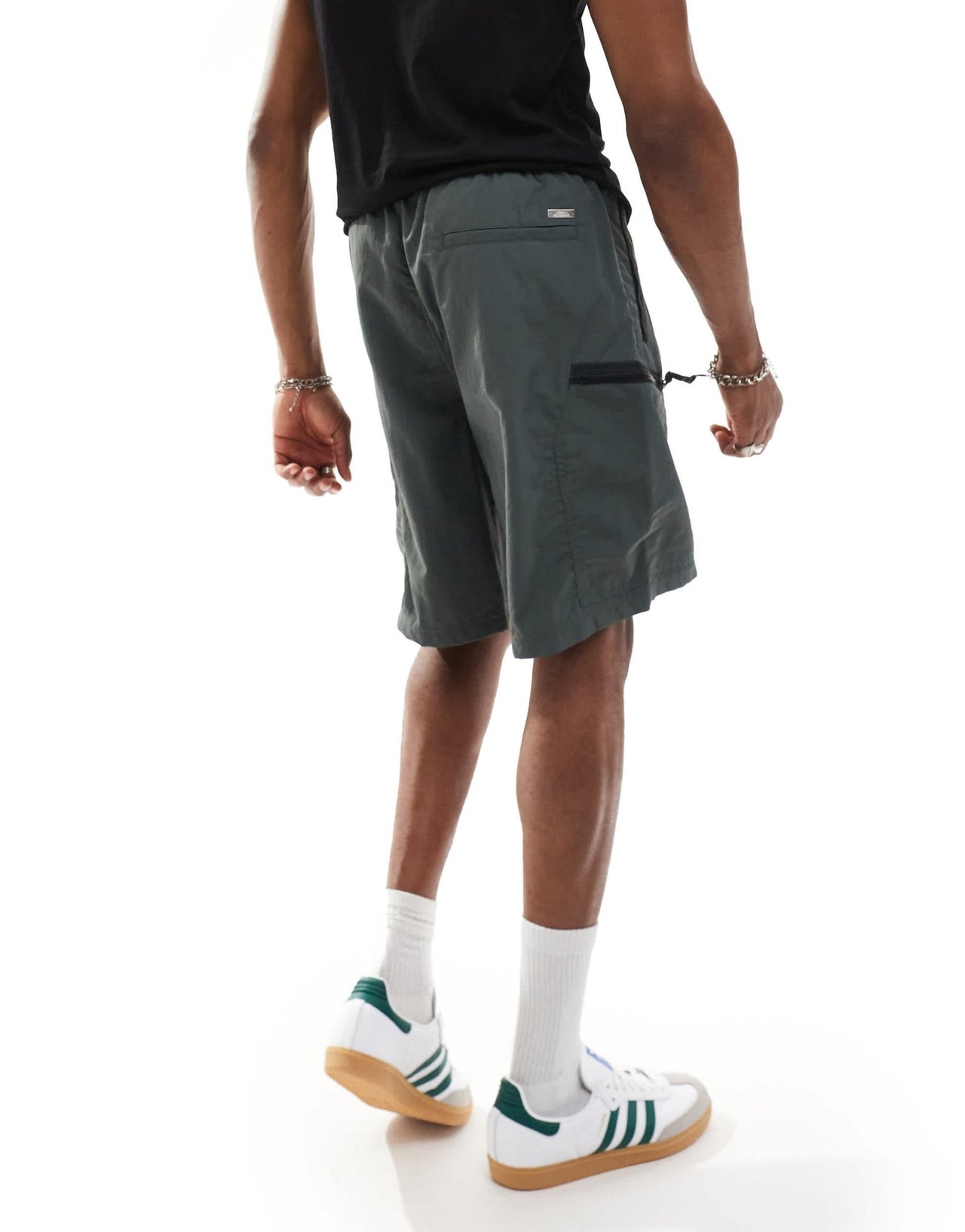 Armani Exchange tonal taping cargo shorts in charcoal CO - ORD - ASOS Sample Sale EU Store