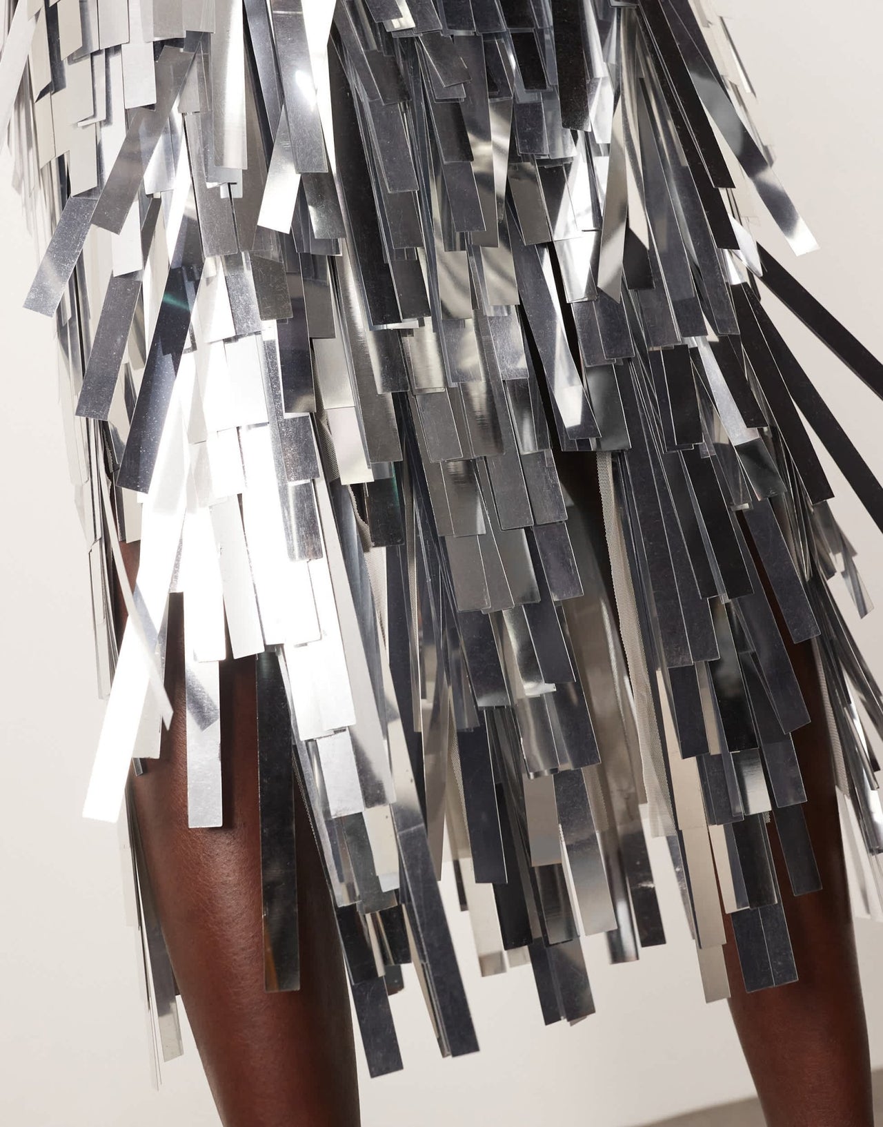 ARRANGE jumbo shard sequin fringe hem midi skirt in silver - ASOS Sample Sale EU Store