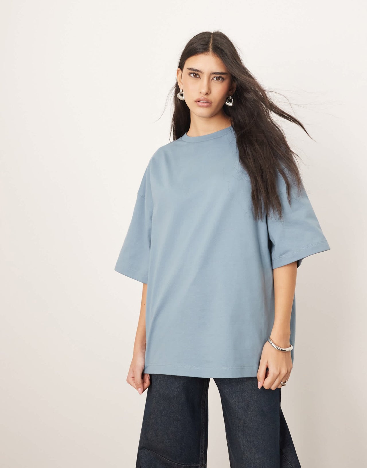ARRANGE oversized premium heavy weight t-shirt in washed blue - ASOS Sample Sale EU Store