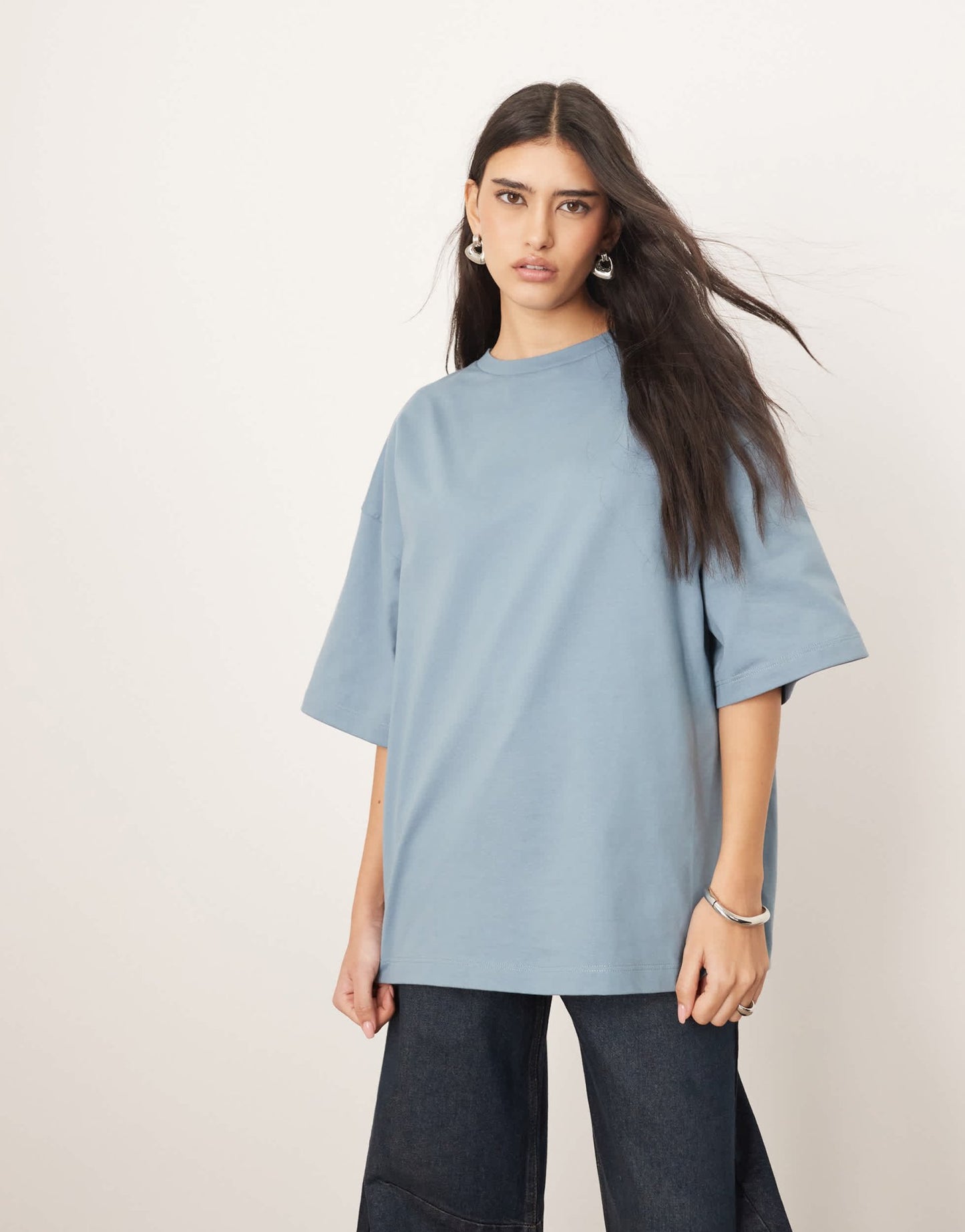 ARRANGE oversized premium heavy weight t-shirt in washed blue - ASOS Sample Sale EU Store