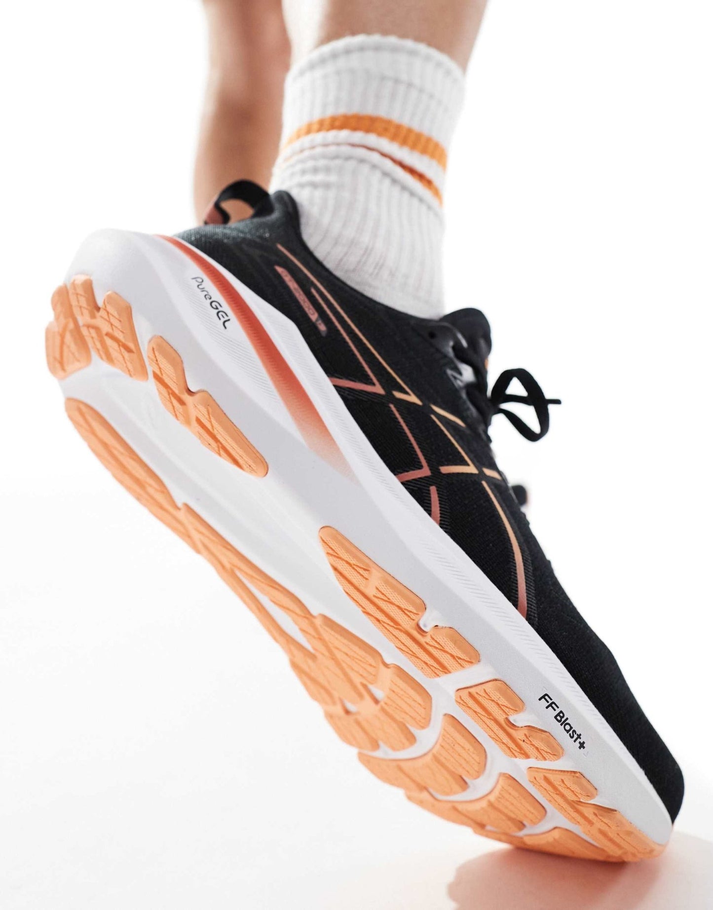 Asics Gt - 2000 13 stability running trainers in black and orange - ASOS Sample Sale EU Store