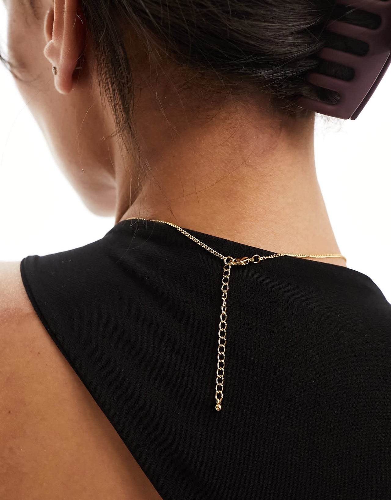 ASOS DESIGN 14k gold plated chain necklace with tbar detail - ASOS Sample Sale EU Store