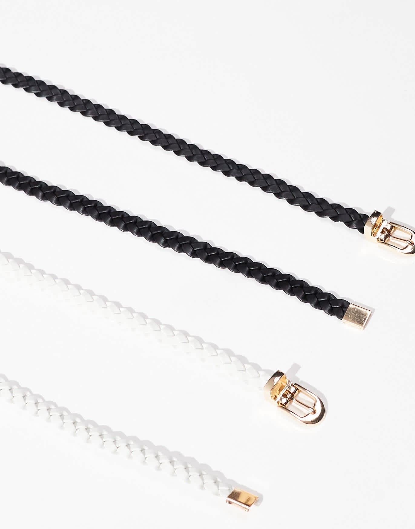 ASOS DESIGN 2 pack plait skinny waist and hip belt - ASOS Sample Sale EU Store