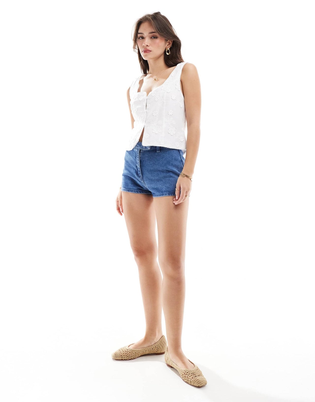 ASOS DESIGN 3D floral waistcoat in white - ASOS Sample Sale EU Store