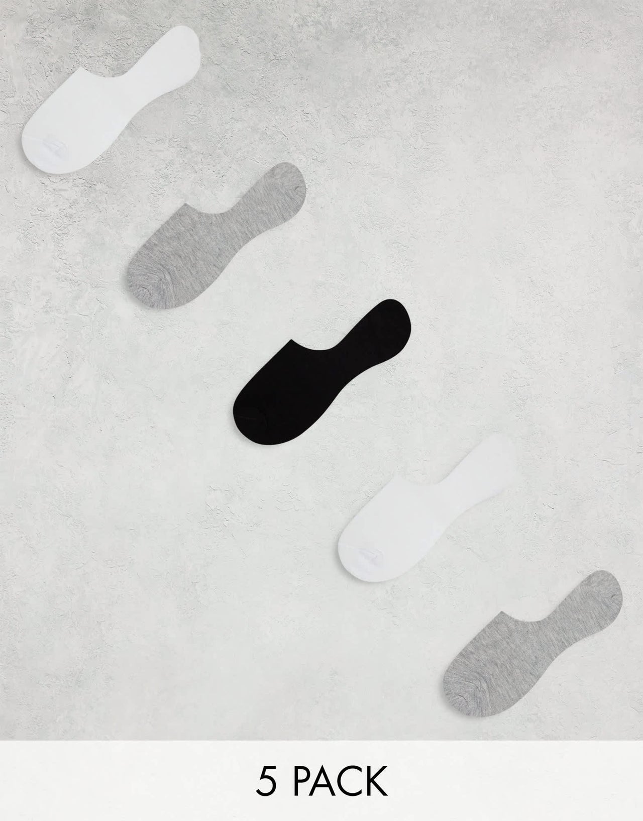 ASOS DESIGN 5 pack invisible liner socks in multiple colours - ASOS Sample Sale EU Store