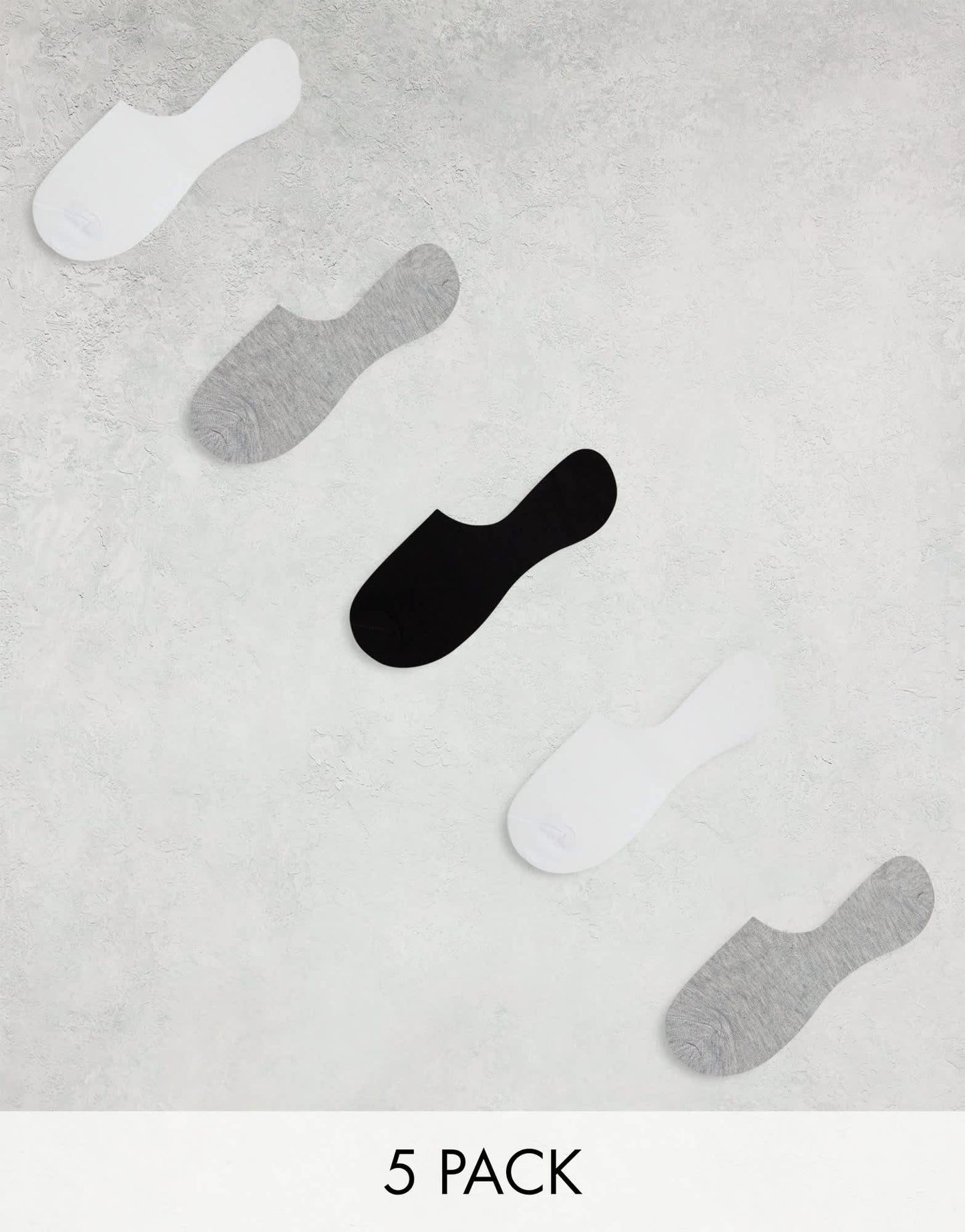 ASOS DESIGN 5 pack invisible liner socks in multiple colours - ASOS Sample Sale EU Store
