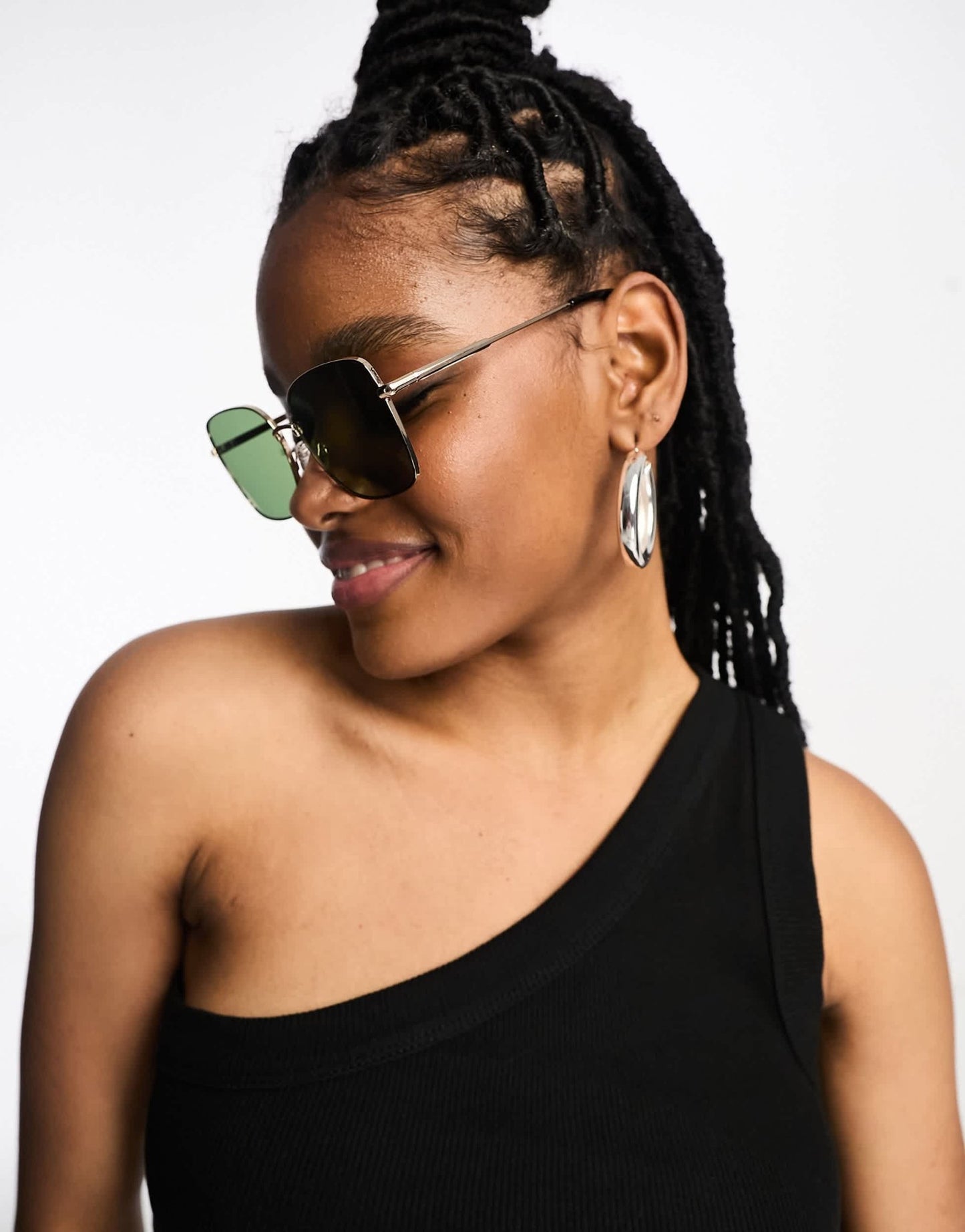 ASOS DESIGN 70s metal square sunglasses in black - ASOS Sample Sale EU Store