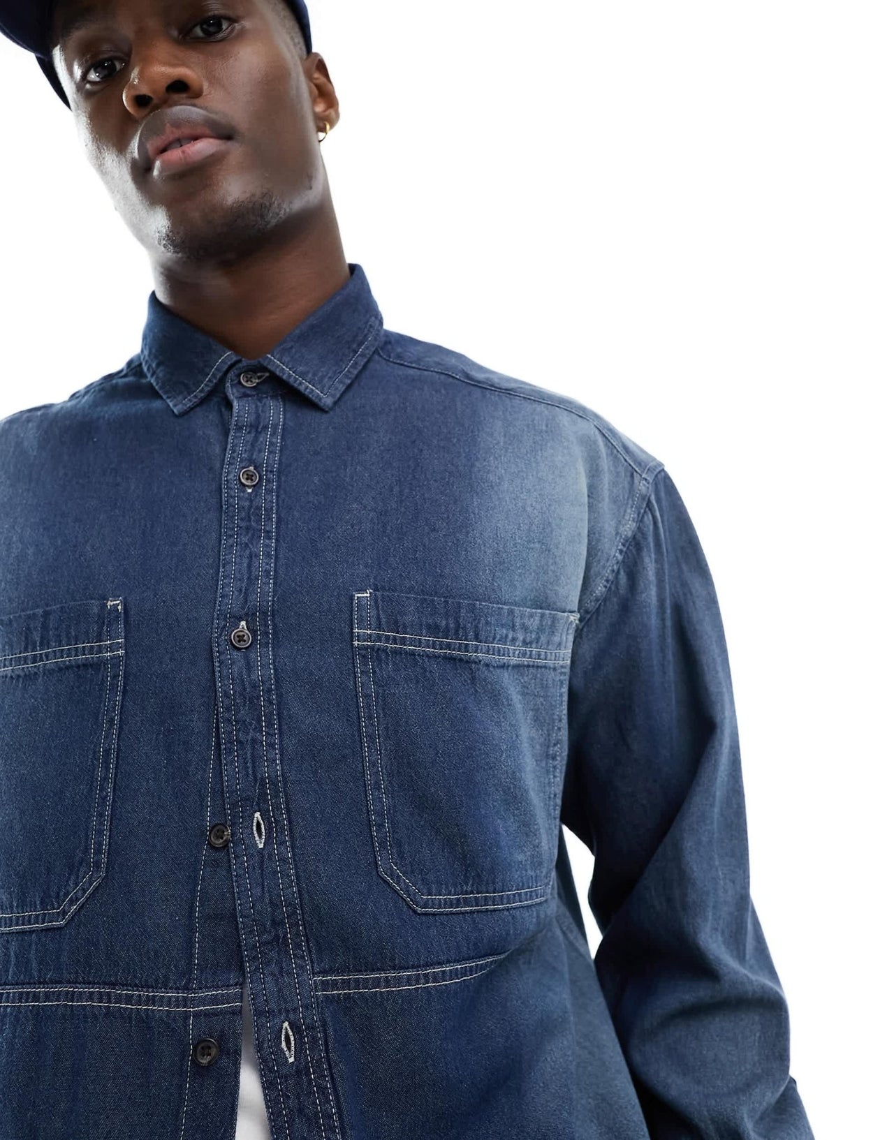 ASOS DESIGN 90s oversized denim shirt in blue wash - ASOS Sample Sale EU Store