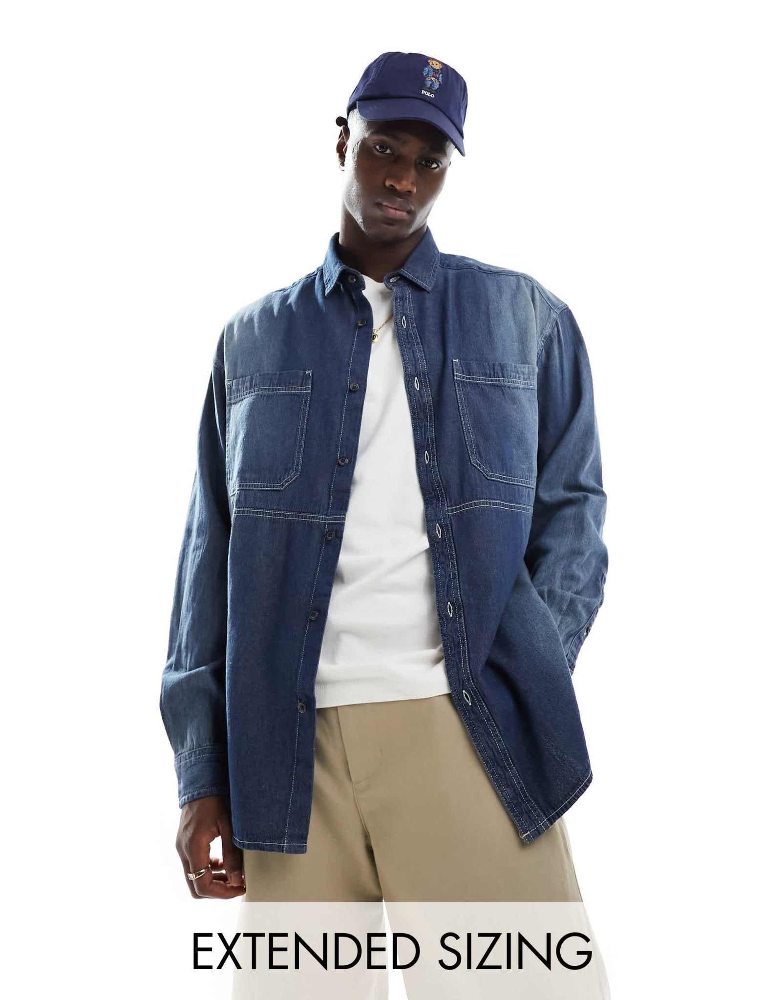 ASOS DESIGN 90s oversized denim shirt in blue wash - ASOS Sample Sale EU Store