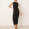 Robe midi côtelée 90s ASOS DESIGN en noir