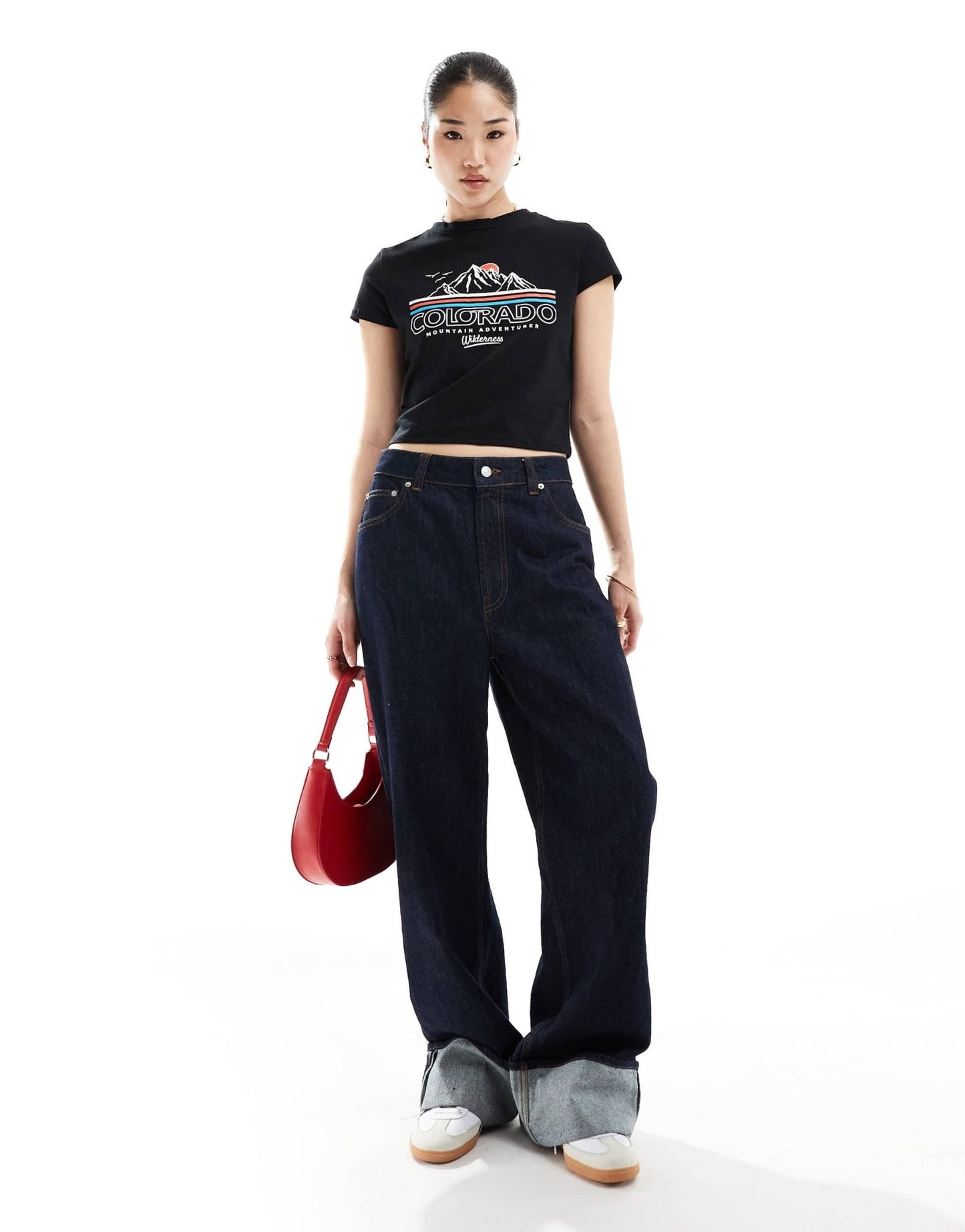 ASOS DESIGN baby tee with colorado graphic in black - ASOS Sample Sale EU Store