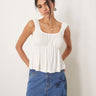 Top camicia babydoll ASOS DESIGN in avorio