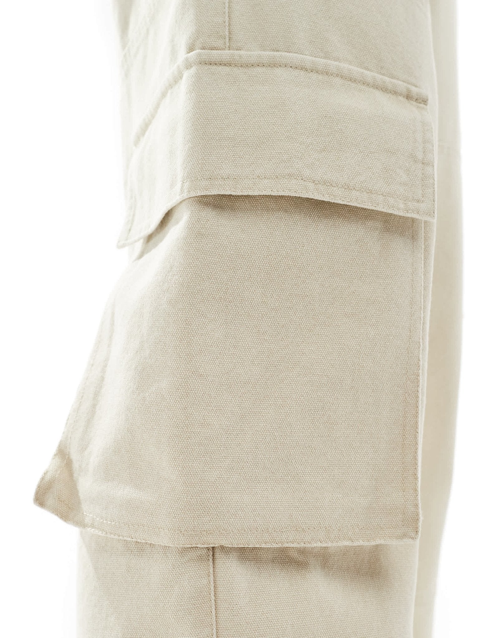 ASOS DESIGN baggy cargo trouser in heavy canvas in stone - ASOS Sample Sale EU Store
